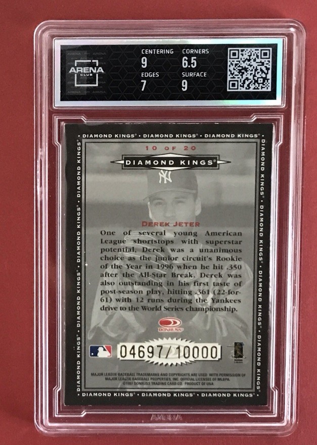 1998 Donruss Diamond Kings #10 Derek Jeter 4697 / 10000 New York Yankees – NM-7