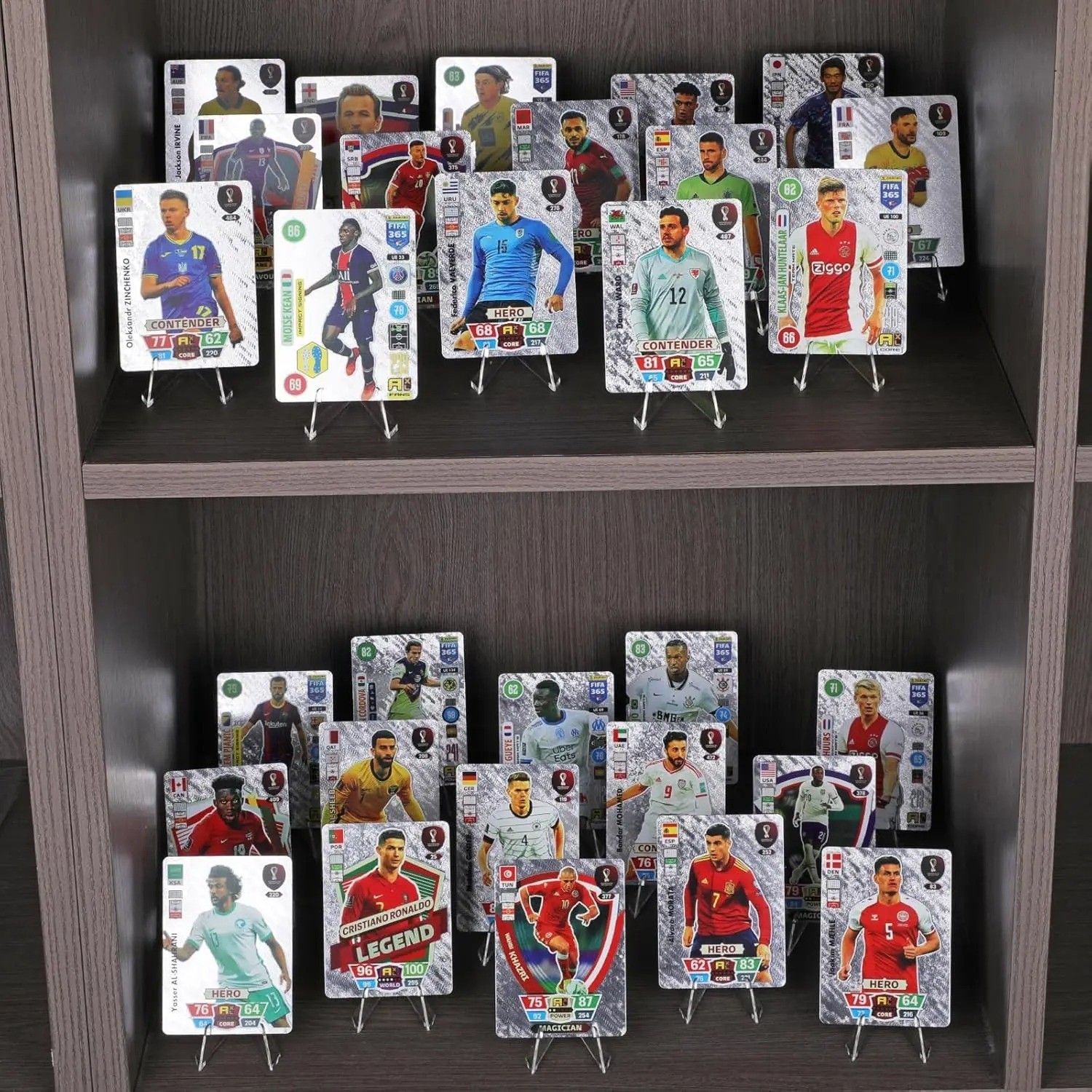 30 Pack Clear Card Stands, Arcylic Card Display for Sports Graded