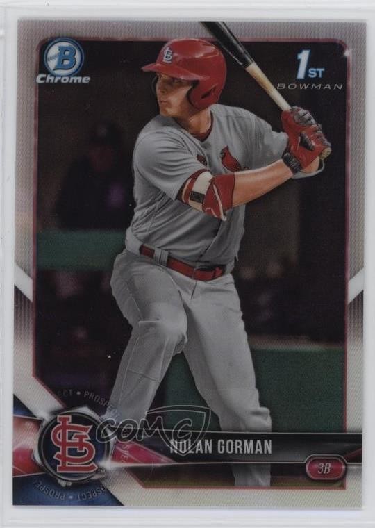 2018 Bowman Draft Chrome Refractor Nolan Gorman #BDC-117 1sr5