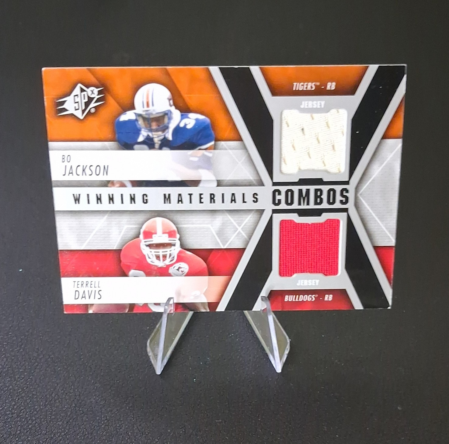 Upper Deck 2014 SPx Winning Materials Combos Bo Jackson Terrell Davis WC-JD