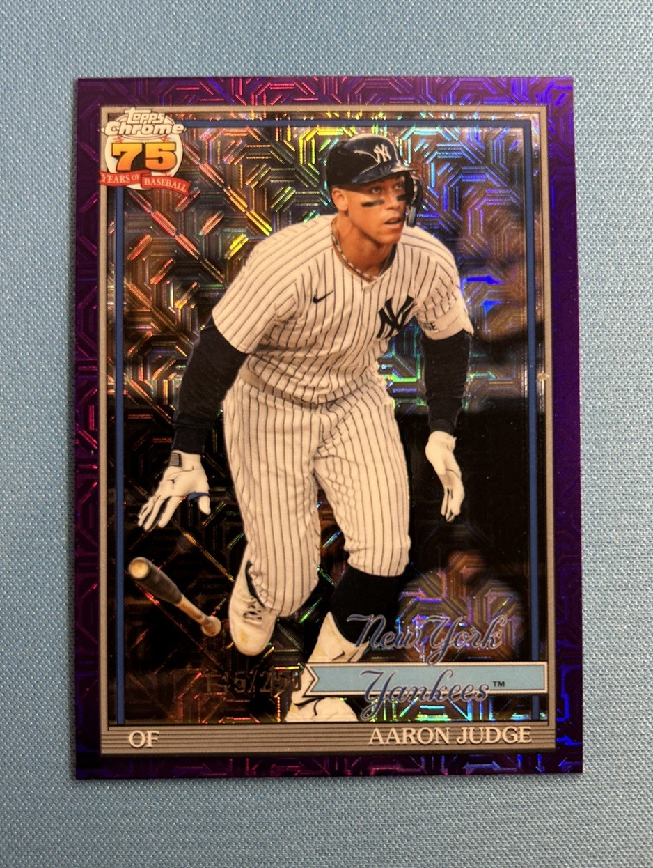 2026 Topps Series 1 Silver Pack Aaron Judge #91C-82 Chrome Purple MOJO /250