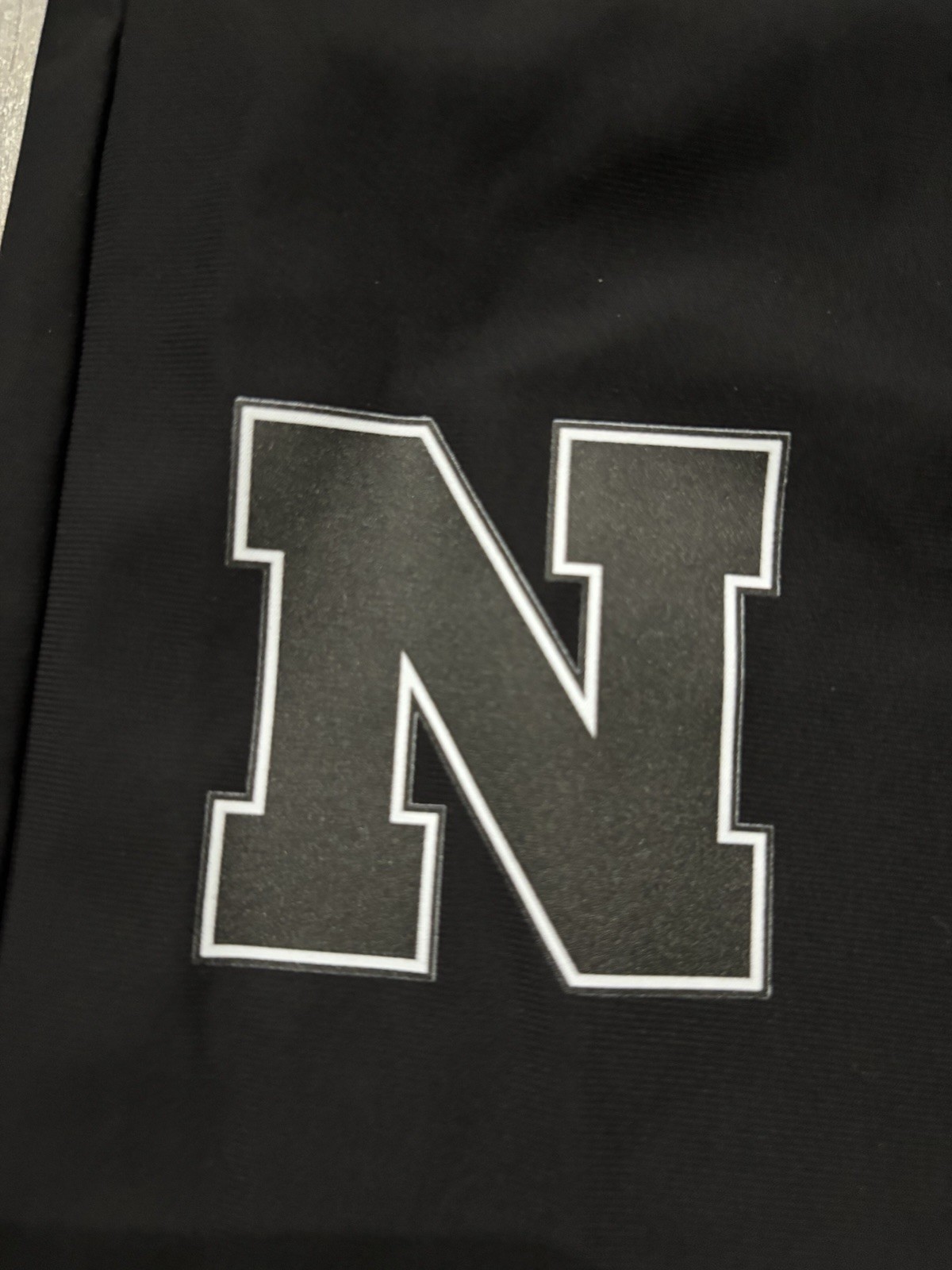 Adidas Nebraska Cornhuskers Windbreaker Jogger Pants. Mens L. Black. NCAA.