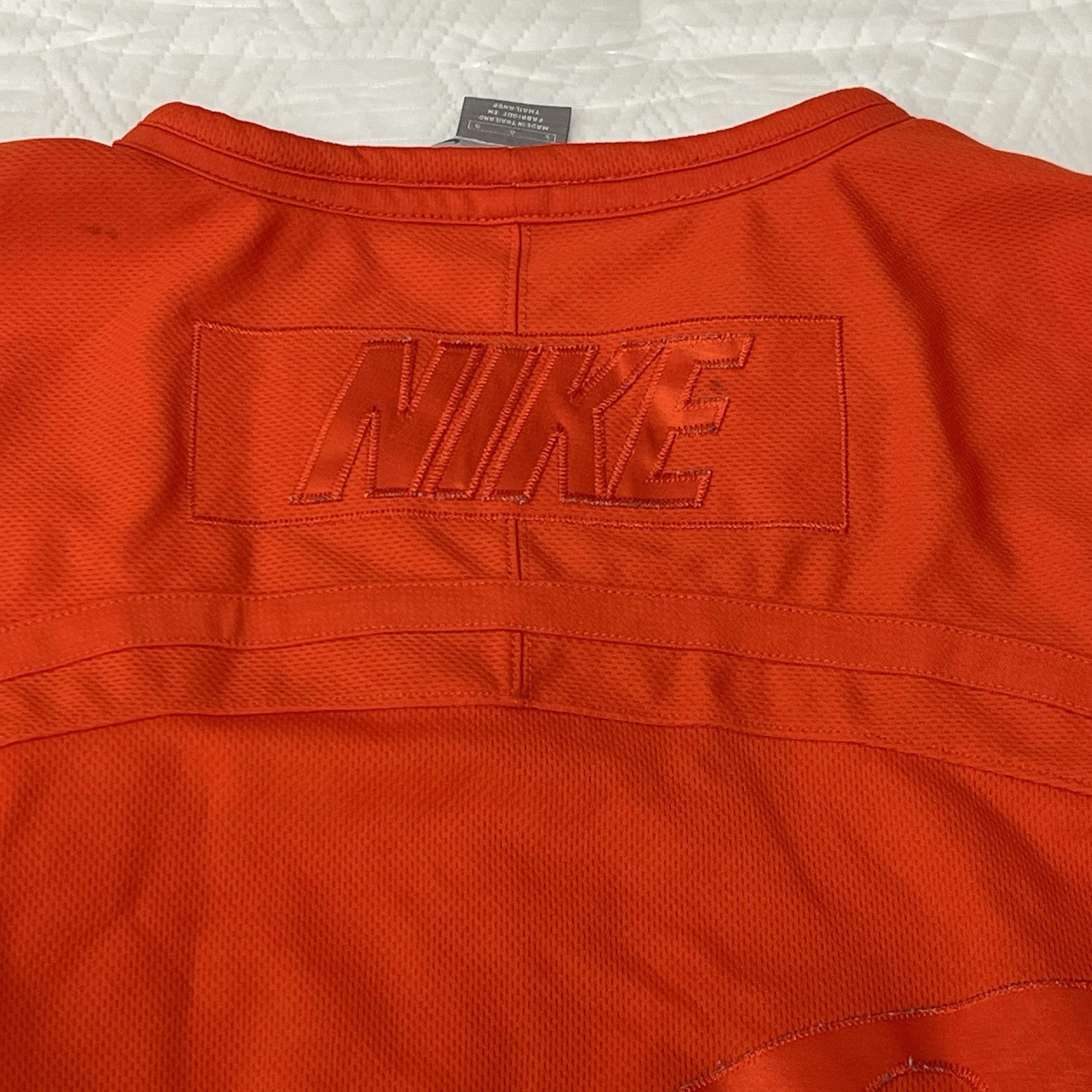 Nike Jersey Vintage Orange Men’s Sz L Distressed Y2K Sports Outdoors Logo Swoosh