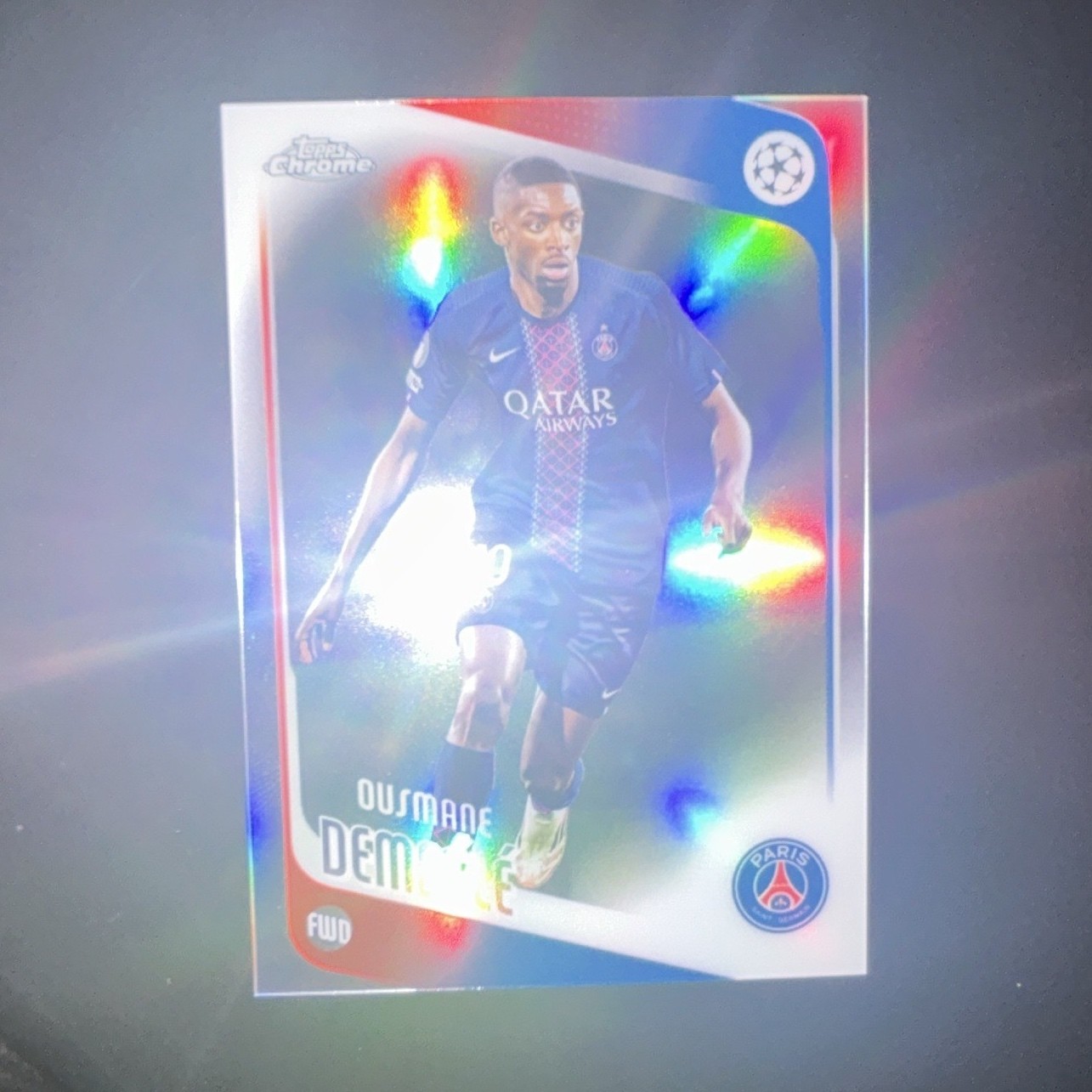 Topps Chrome 2024-25 Ousmane Dembélé PSG #3 Refractor UEFA Champions League