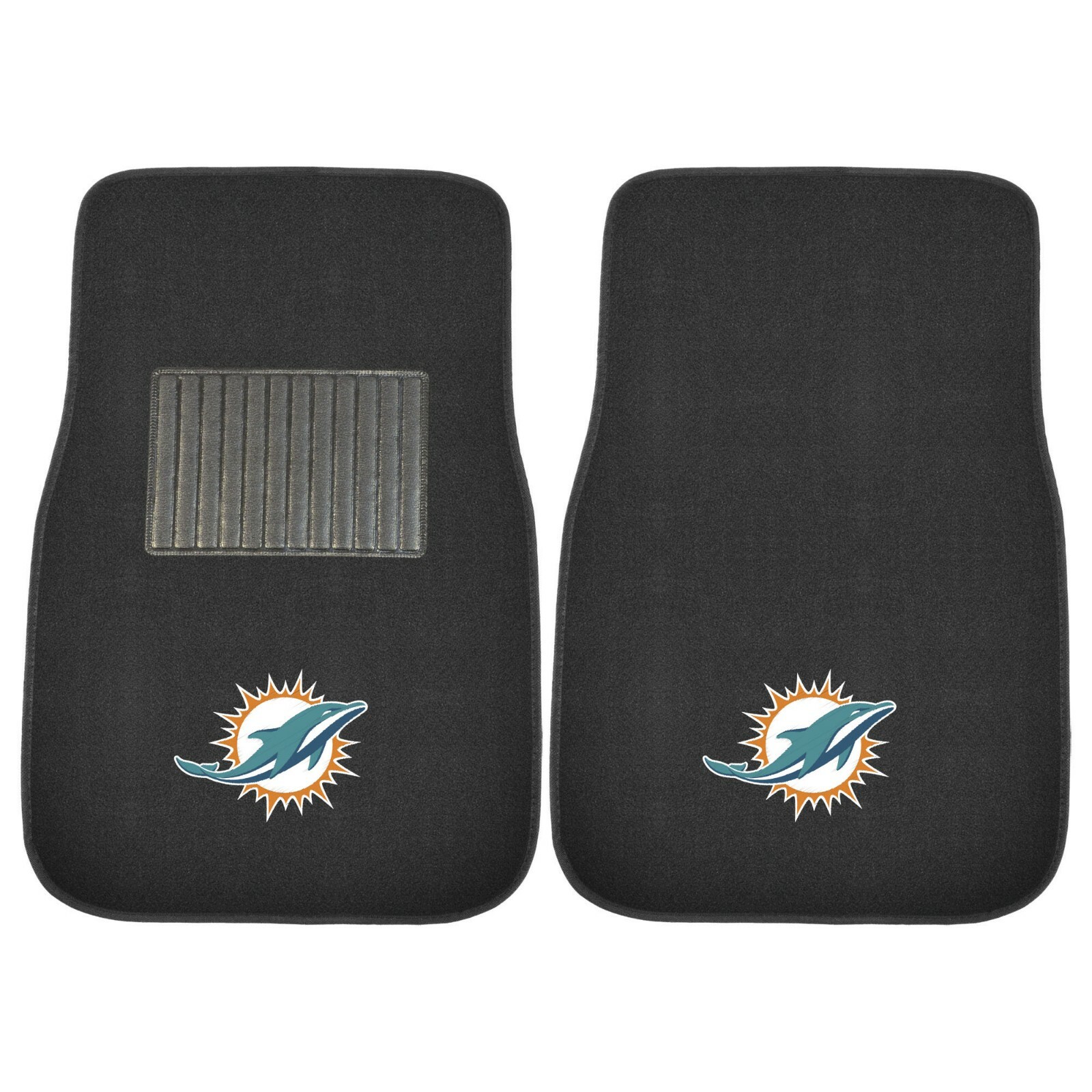 New 4pcs NFL Miami Dolphins Car Truck Front Rear Carpet Floor Mats Set
