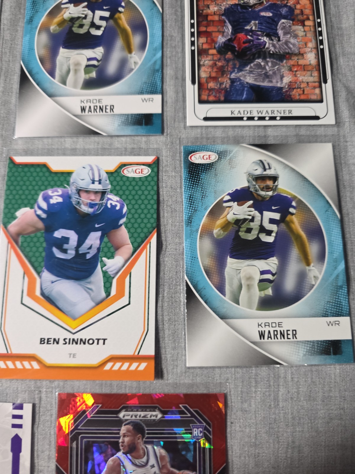 Kansas State University Basketball & Football Trading Card Lot Of 8