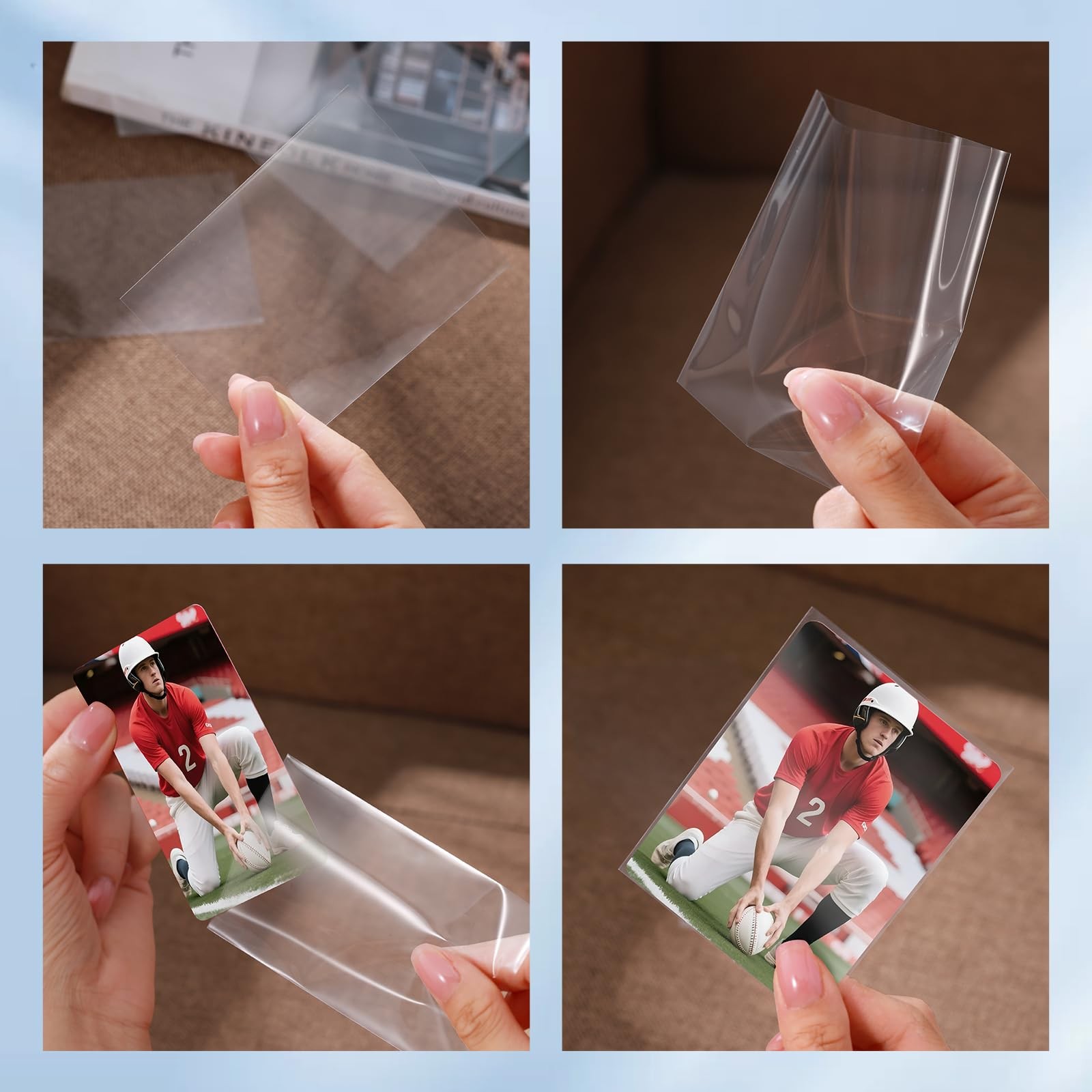 Empsun 600 Count Clear Penny Soft Sleeves Trading Card Sleeves Soft Protectors