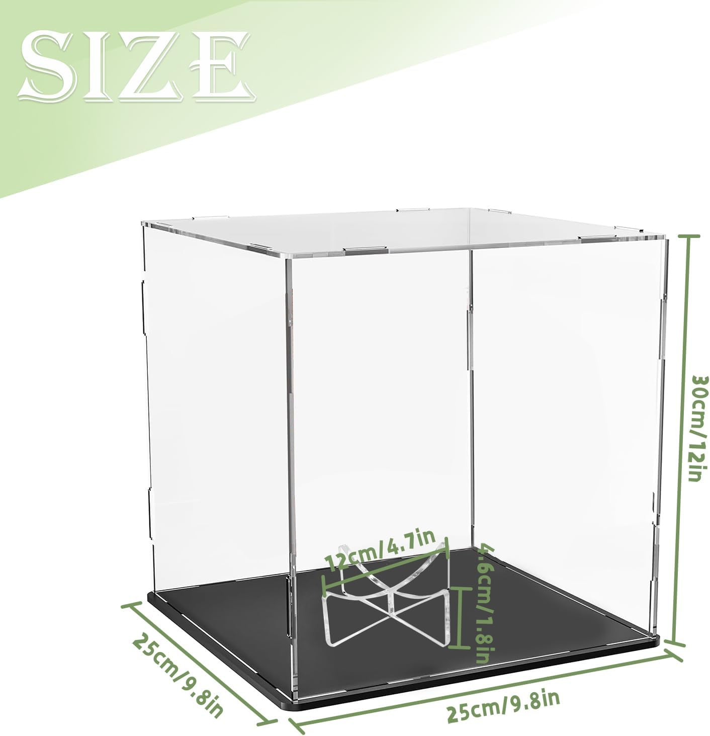 Basketball Display Case, 9.8 X 9.8 X 11.8 Inch Clear Acrylic Display Box for Ful
