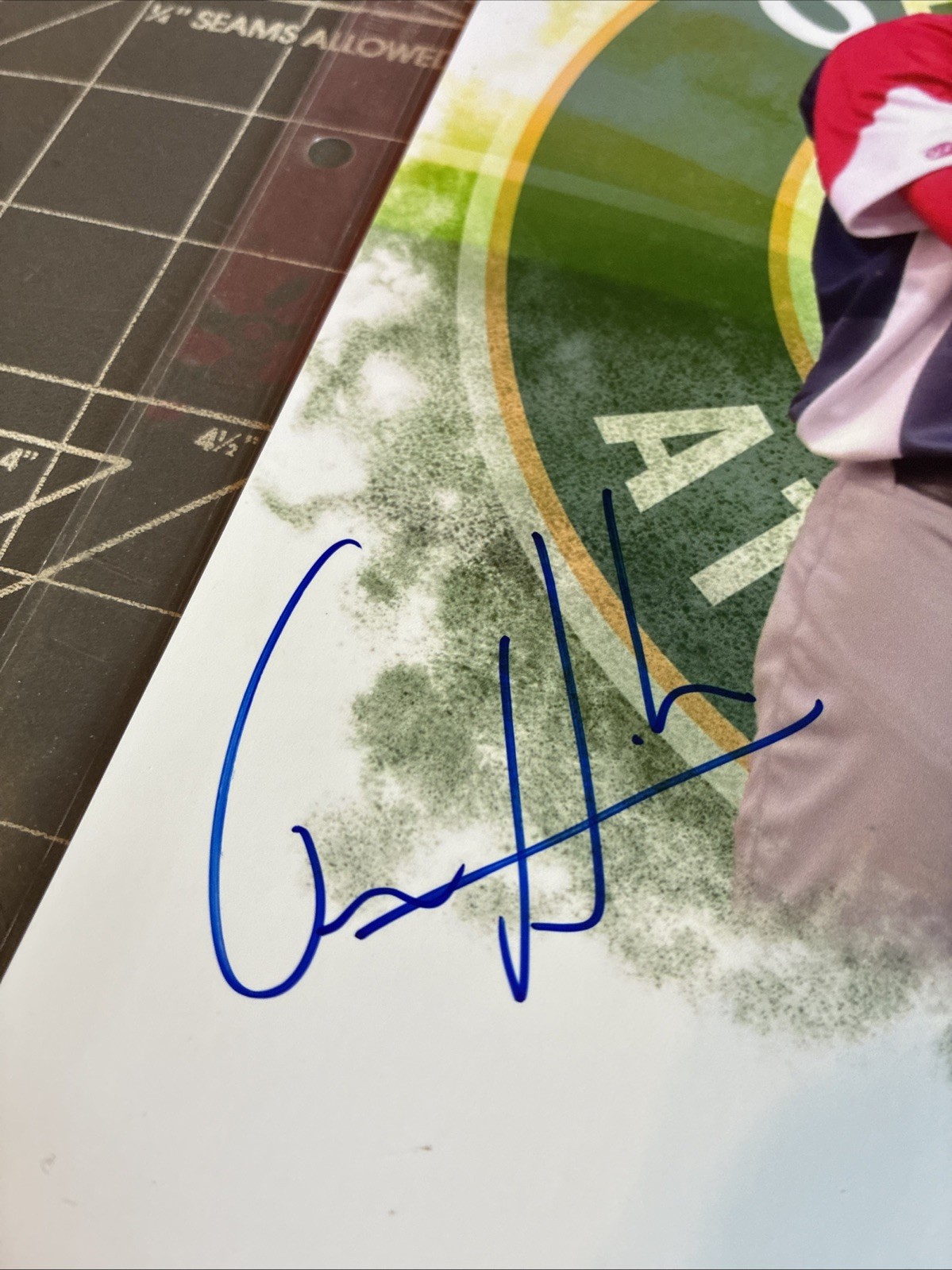 Oakland Athletics Pitcher Autographed Picture 8×10 Inches