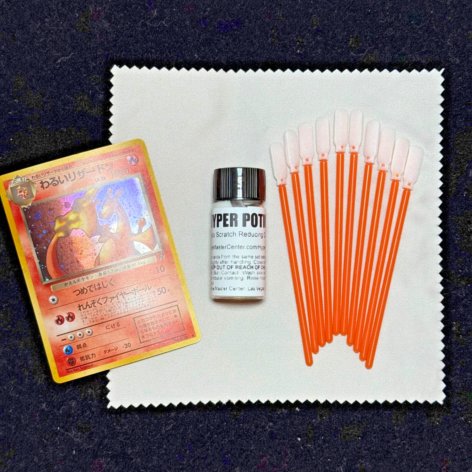 Pokemon Card Holo Scratch Reducing Solution ✨ Free Shipping – Works for Grading!