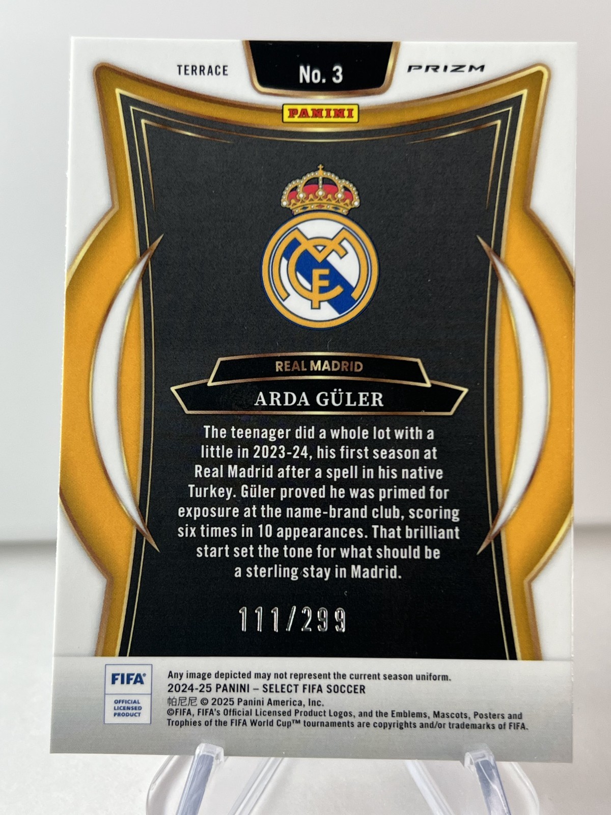 2024-25 Panini Select FIFA Pink Mojo Prizm /299 #3 Arda Guler Real Madrid