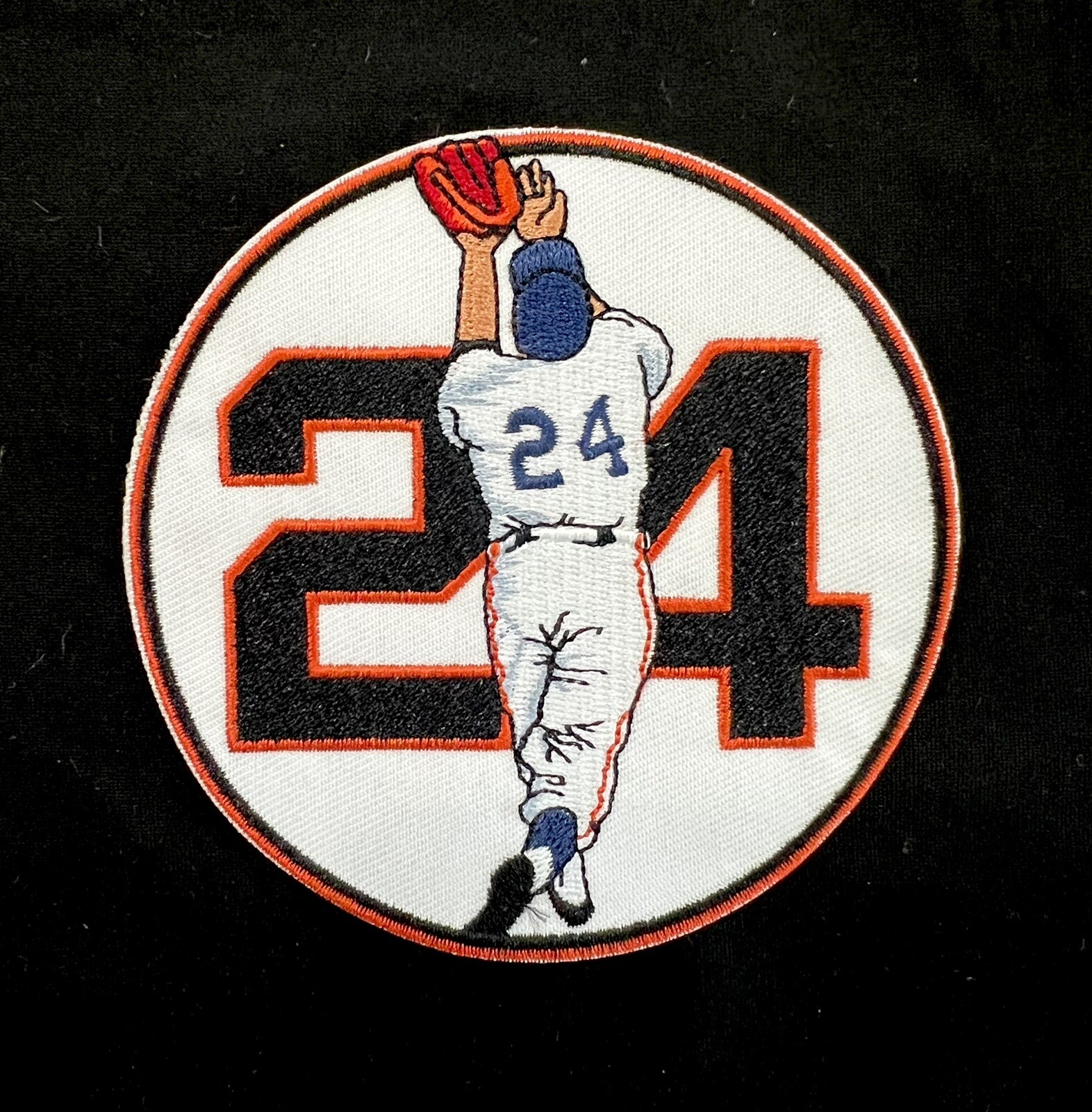 Willie Mays RARE 24 HOF New York SF Giants 4in. Iron Sew On Embroidered Patch