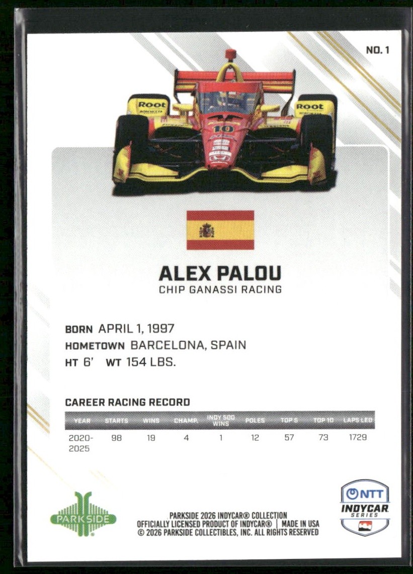 2026 Parkside IndyCar Collection #1 Alex Palou Foil