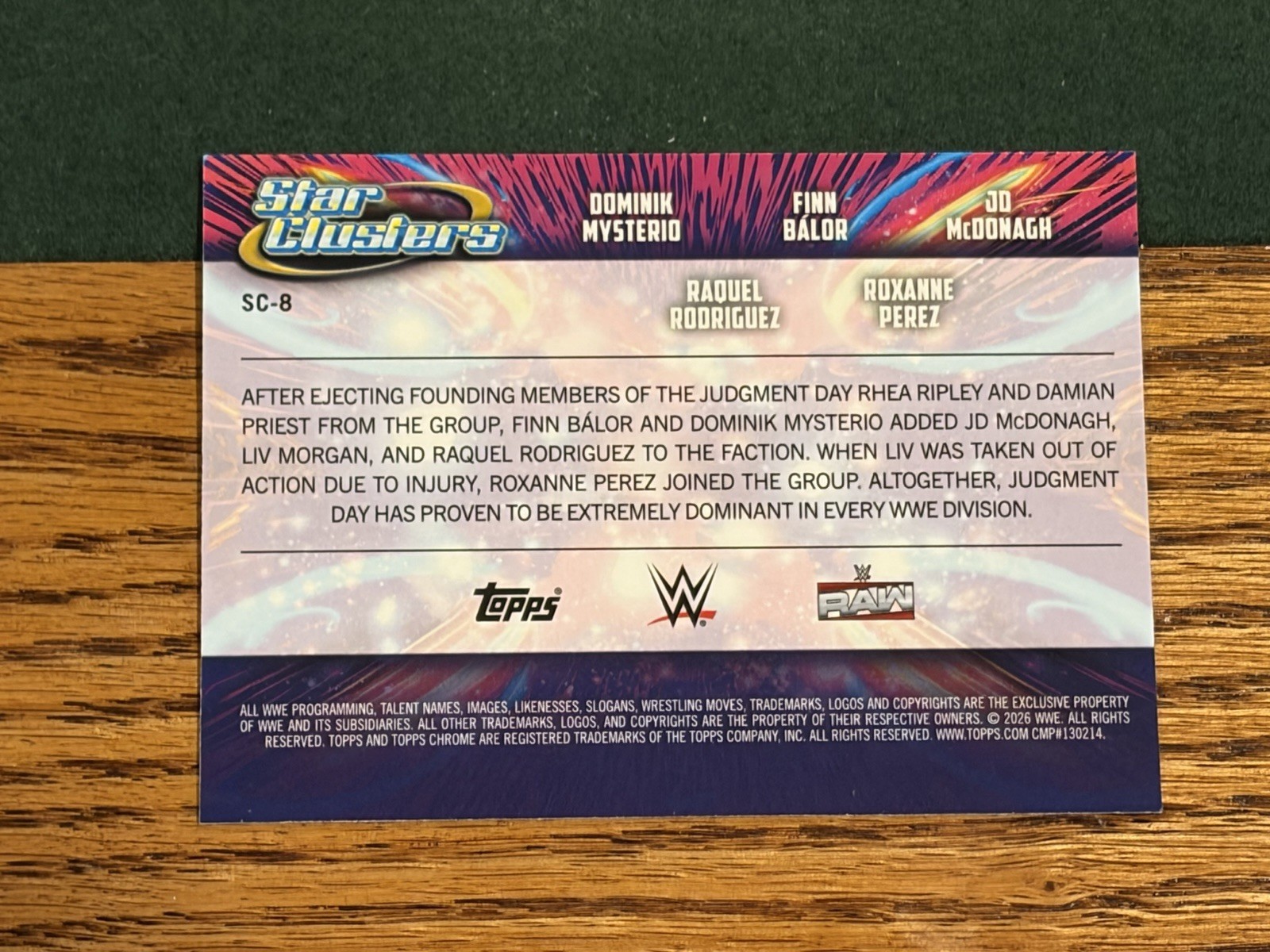 THE Judgement Day Star Clusters SC-8 2026 Topps Chrome Cosmic WWE