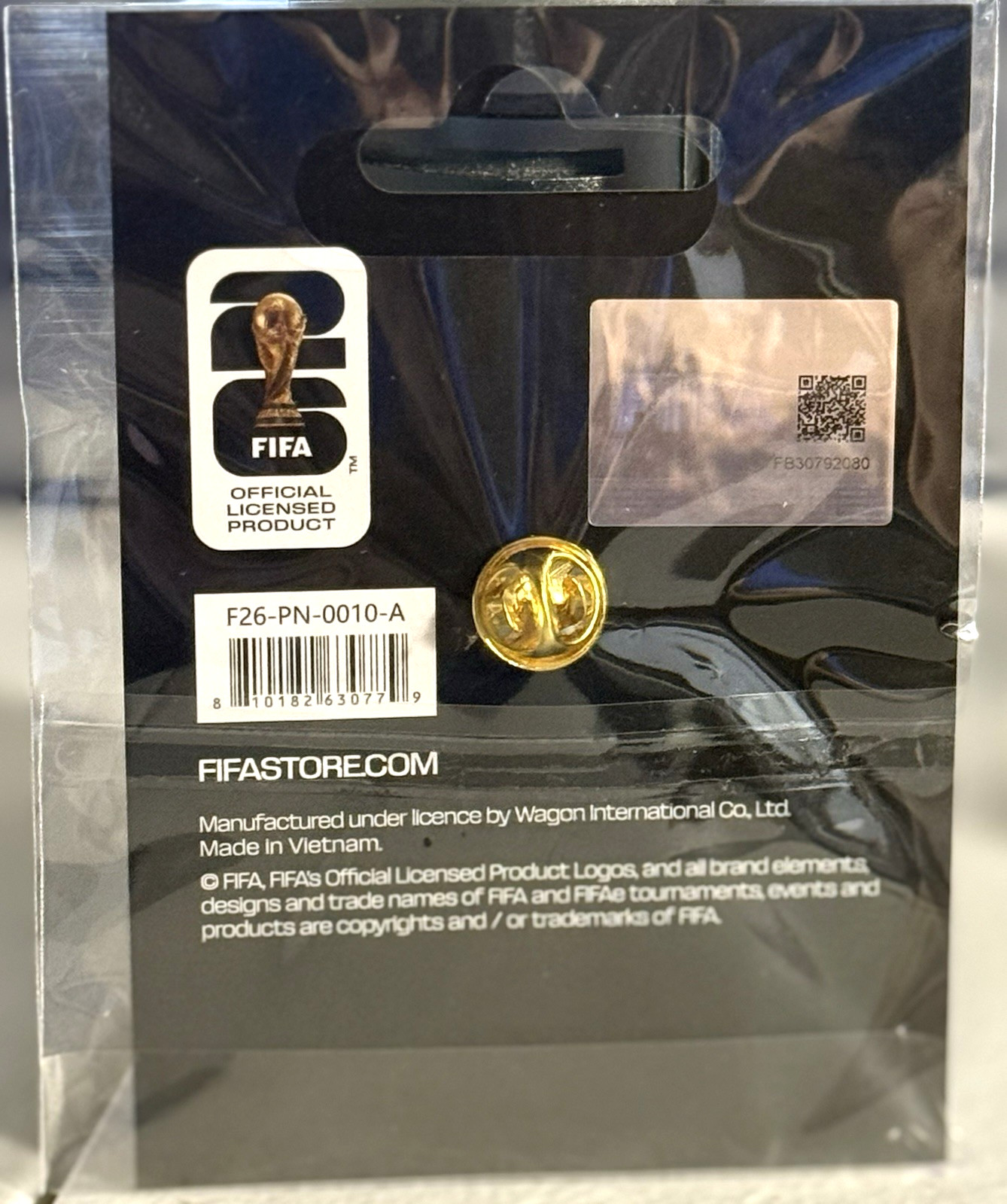 FIFA WORLD CUP 2026 TROPHY 2 INCH 2D PIN OFFICIALLY LICENSED *NEW* IN STOCK