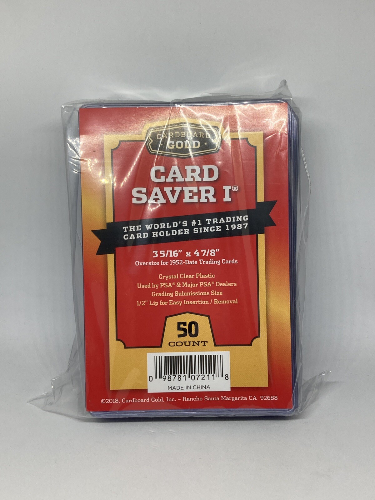 100 Card Saver 1 Semi Rigid Holders Cardboard Gold 100 Total Semi Rigid