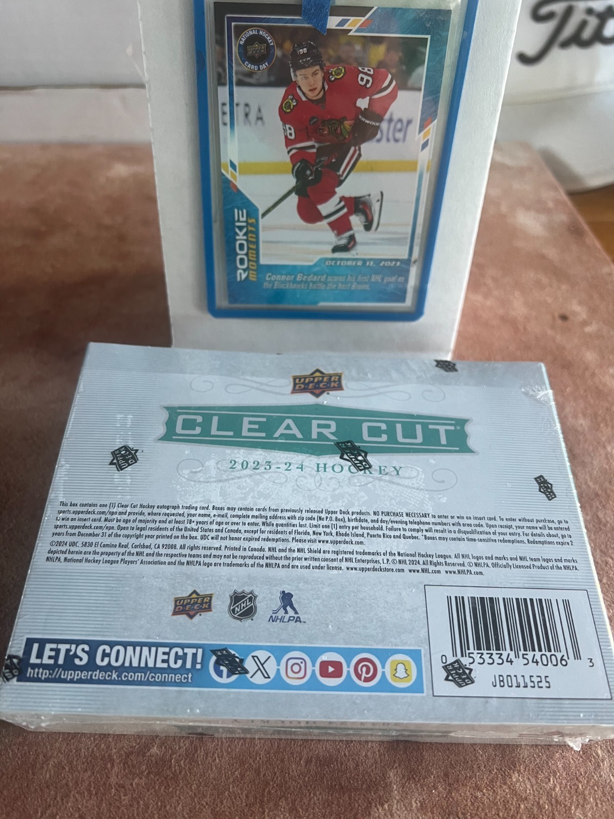 2023-24 UD Clear Cut Hky Hobby Box w/2023-24 UD Ser 2 Base Set Bedard Bonus