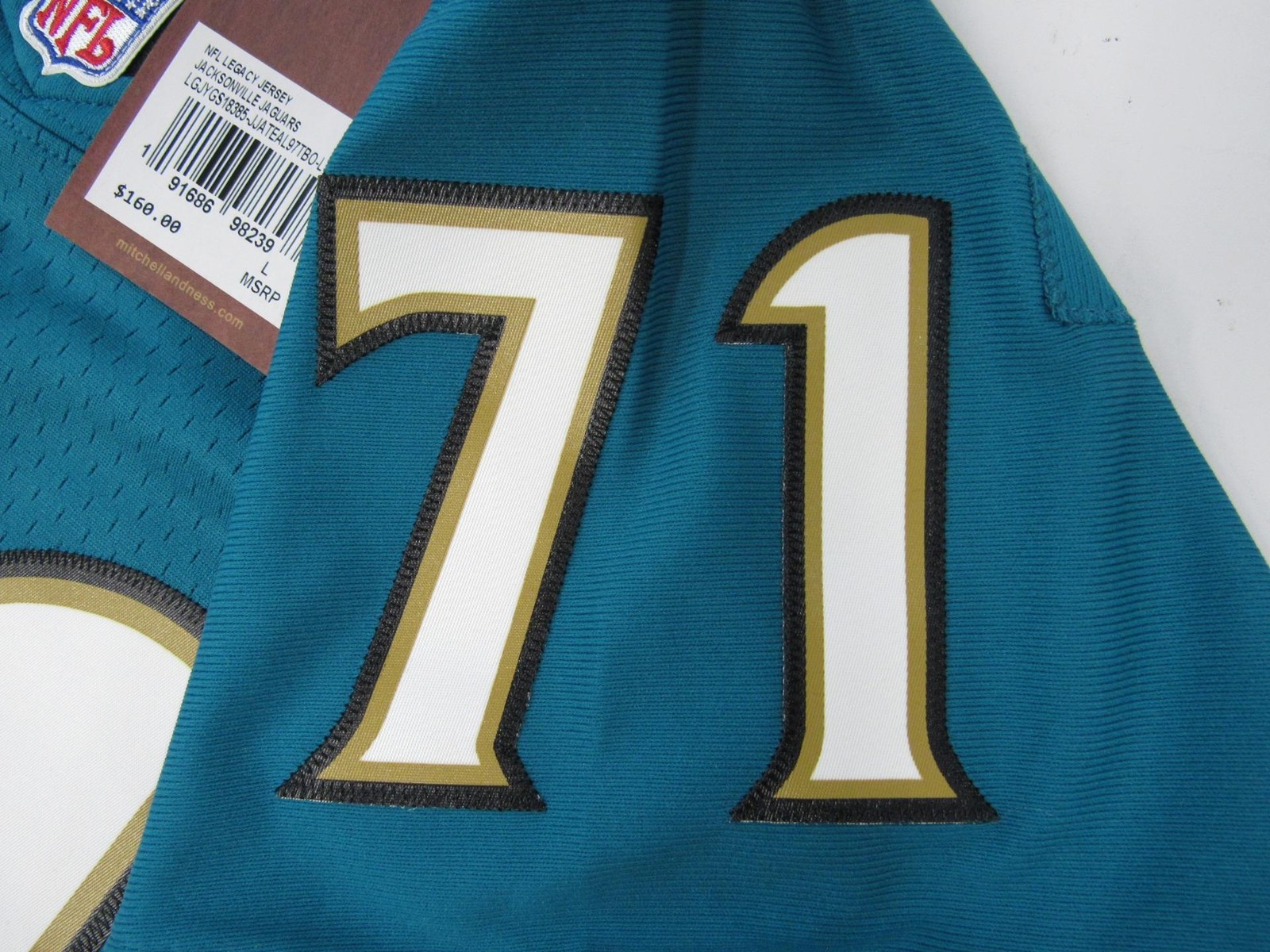 New 1997 Tony Boselli #71 Jaguars Mens Sizes Mitchell & Ness Legacy Jersey $160