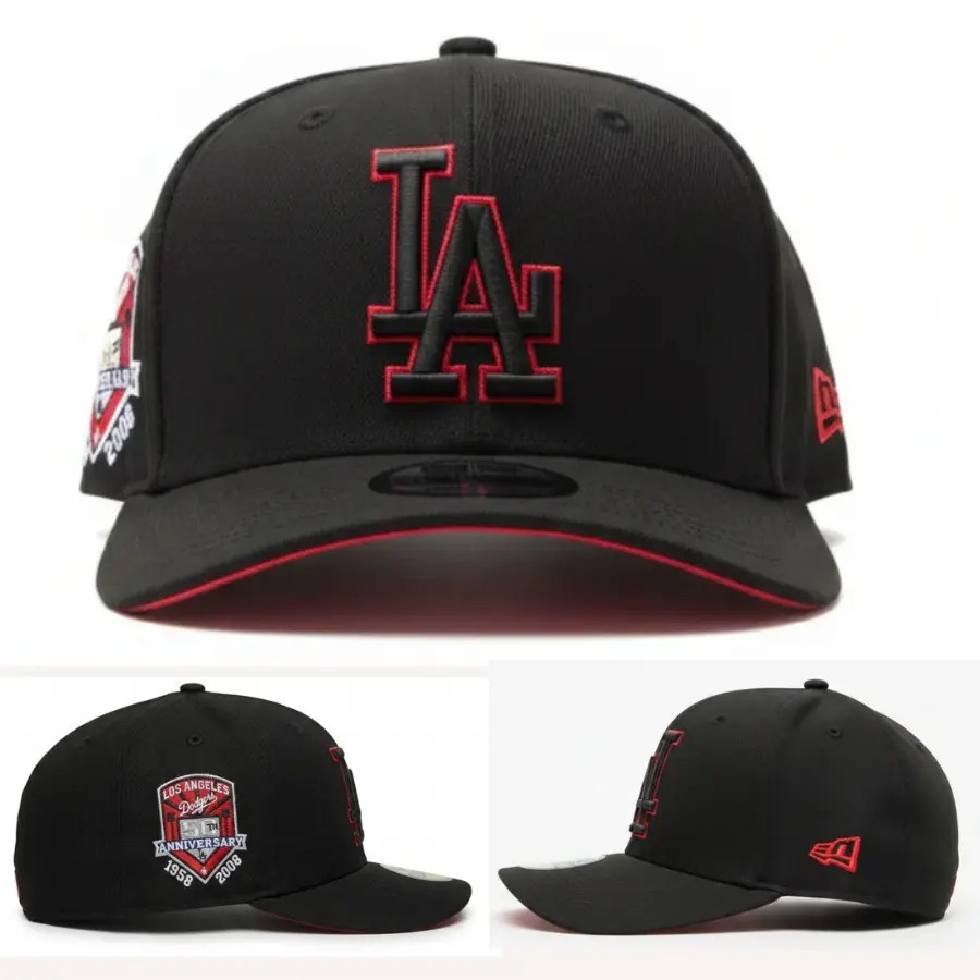 New Era Fitted Hat Dodgers Yankees Baseball Cap Side Patch 59FIFTY 9FORTY USA!