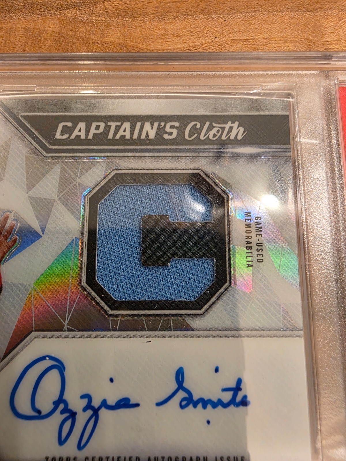 2021 Topps Chrome Ozzie Smith Captains Cloth Relic Auto /99 PSA 9