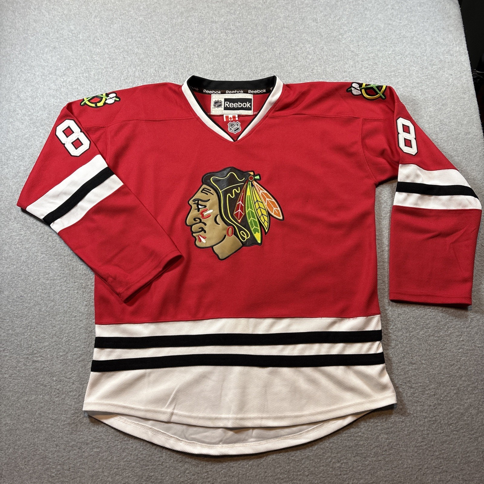 Reebok NHL Chicago Blackhawks Patrick Kane #88 Red Jersey Men’s Size 52
