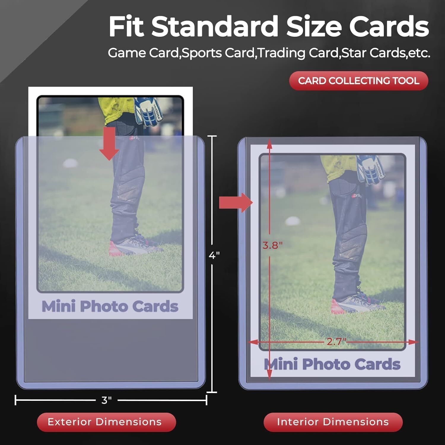 35pt Standard 100/200/1000/2000ct 3×4 Regular Toploaders + Soft Sleeves Bundle