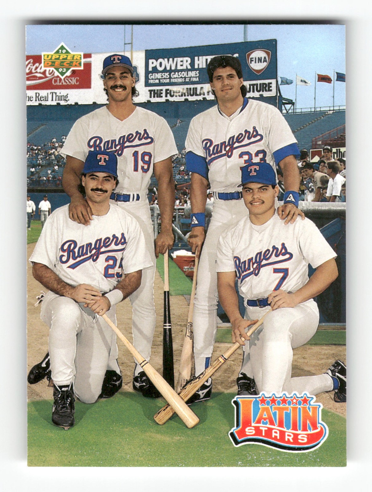 1993 Upper Deck Latin Stars JUAN GONZALEZ/JOSE CANSECO/IVAN RODRIGUEZ/RAFAEL PAL