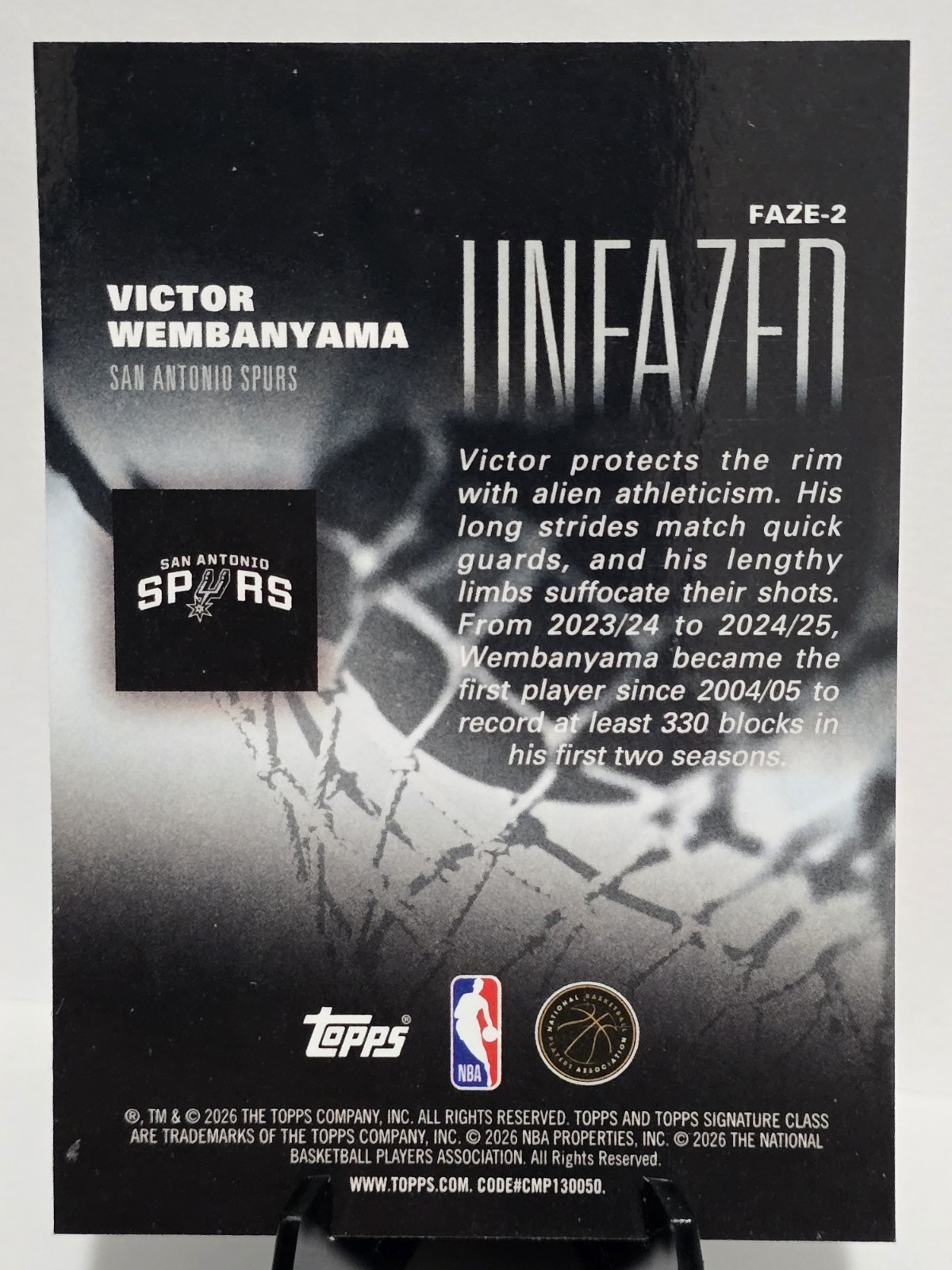 2025 Signature Class Victor Wembanyama Unfazed – San Antonio Spurs “Wemby”