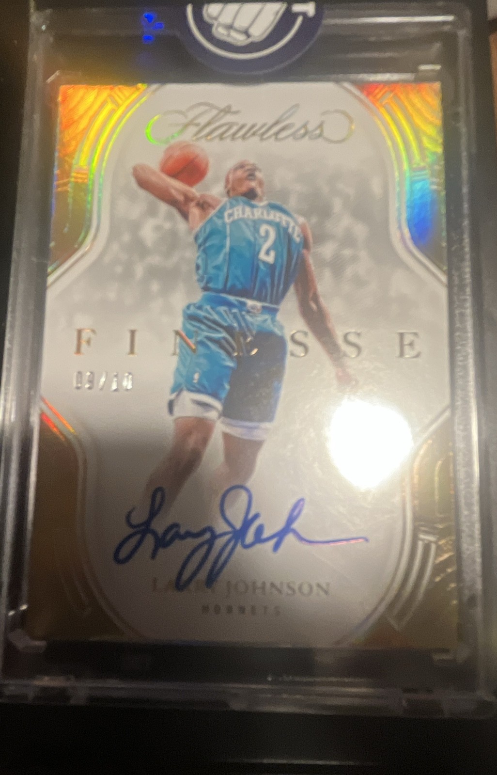 2024-25 Panini Flawless – Finesse Signatures Larry Johnson #FNS-LJO Gold /10