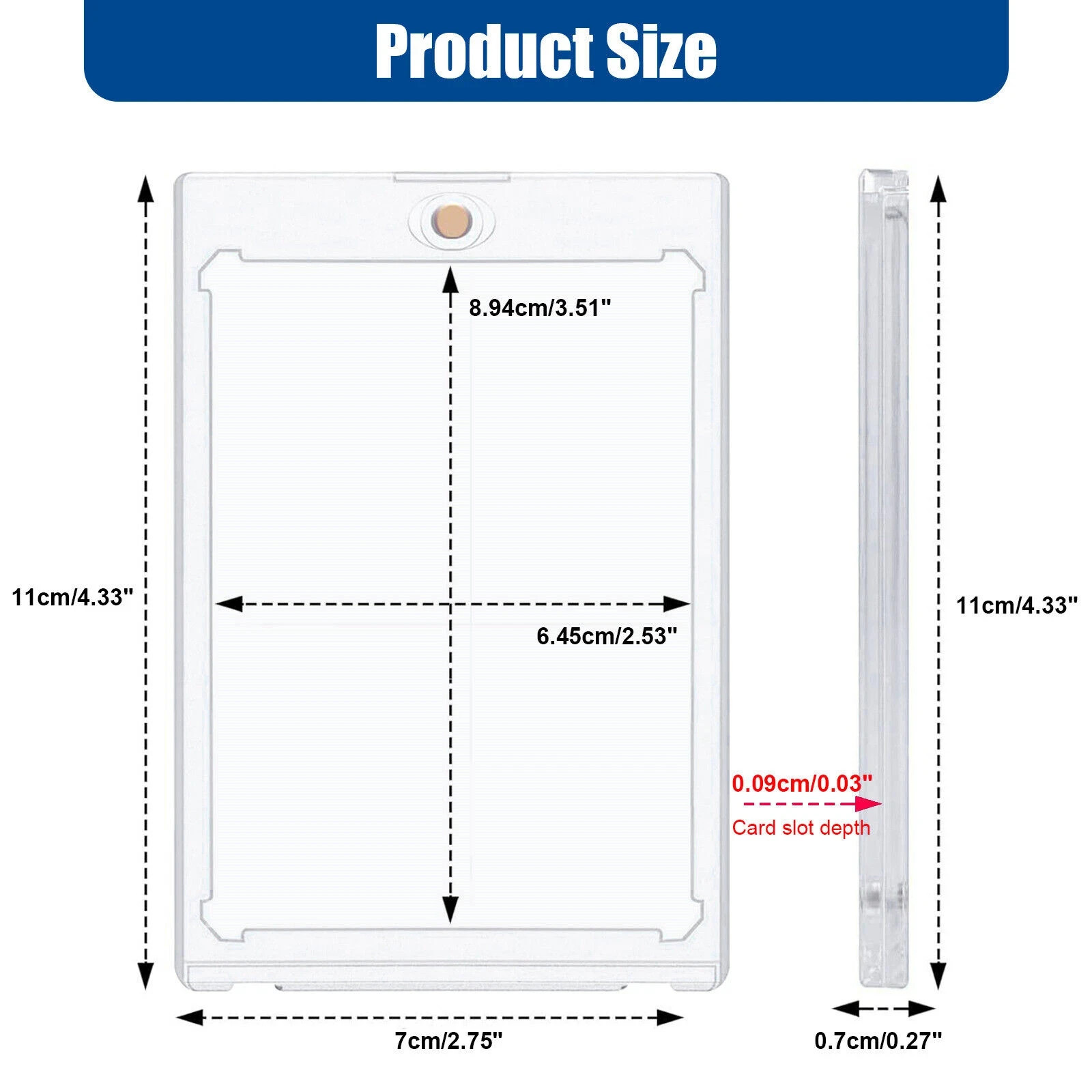1/5/10/30 Magnetic Trading Sports Card Holders 35pt One-Touch Hard UV Protection