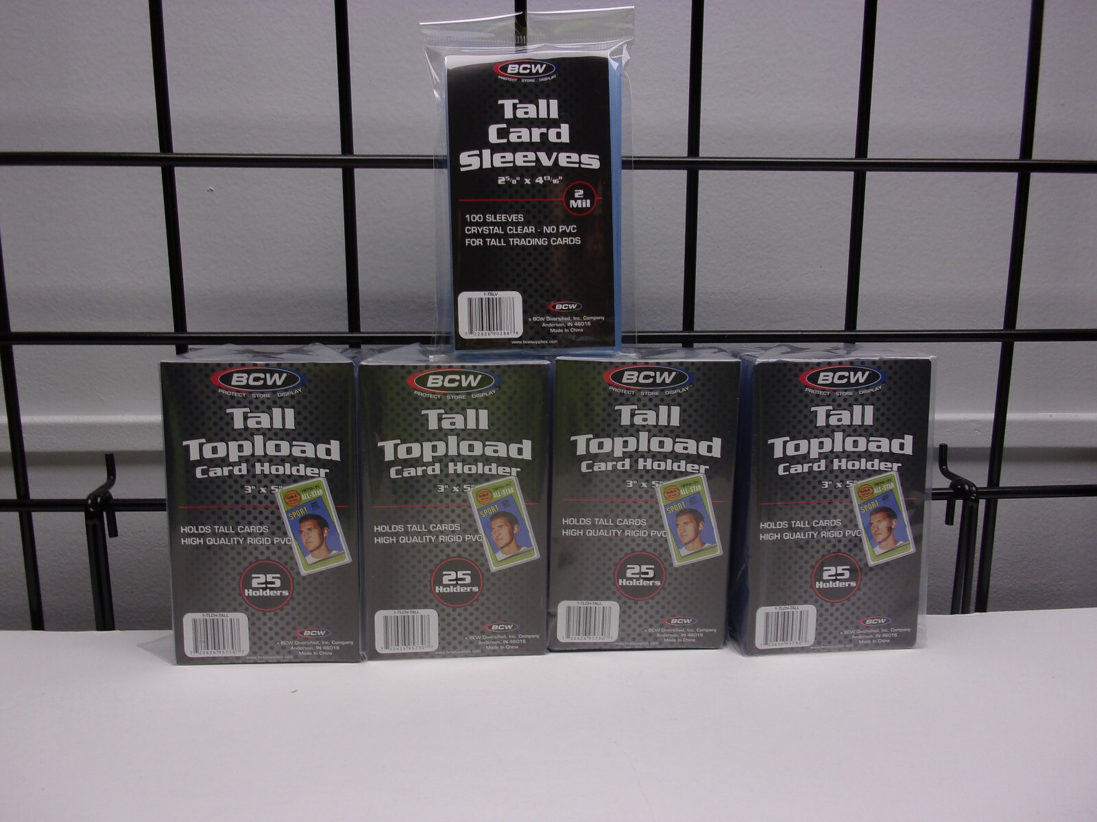 100 BCW 3×5 Tall Trading Cards Hard Sleeves Toploaders + 100 BCW Soft Sleeves