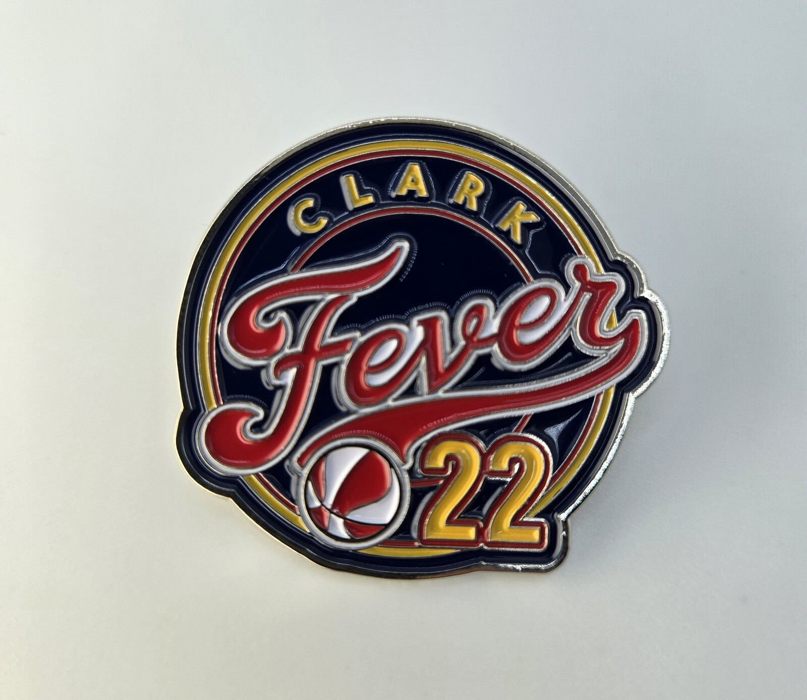Caitlin Clark 22 Indiana Fever Lapel Enamel Pin 1.5 Inch 2024 Rookie Of The Year