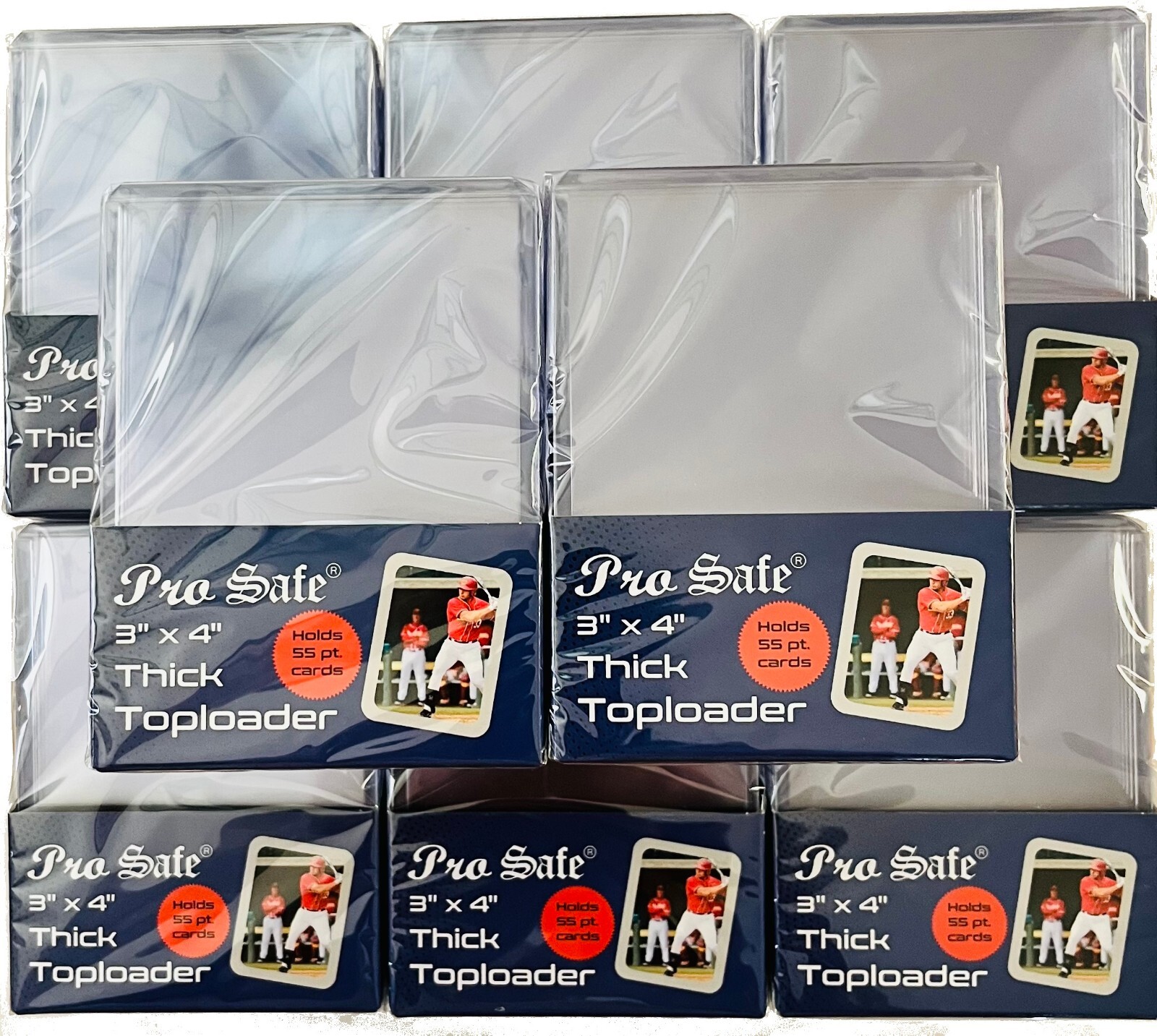 Card Holder, Trading Sports Top Loader Thick 55pt, Regular Size, 100/200/1000