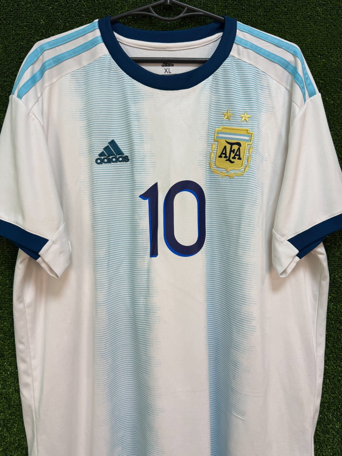 MENS LEO MESSI ARGENTINA NATIONAL 2019/2020 SOCCER FOOTBALL SHIRT JERSEY SIZE XL