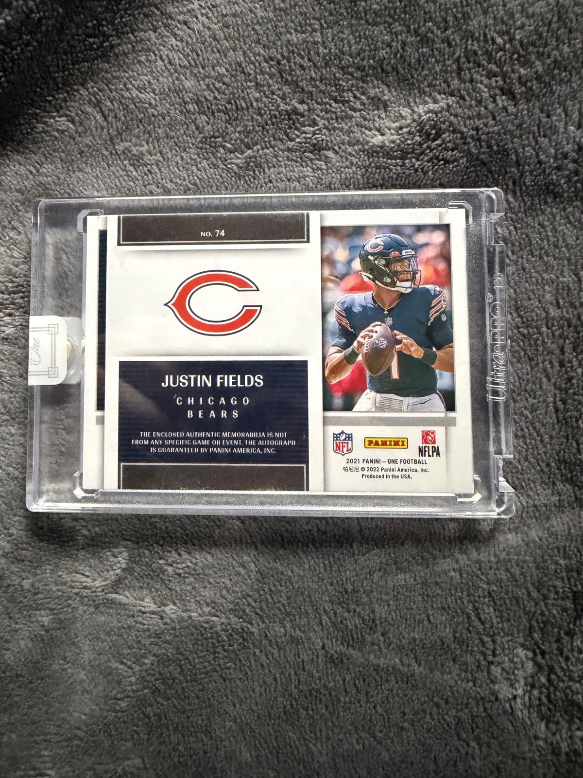 JUSTIN FIELDS 2021 PANINI ONE SQUARE ONE RPA ROOKIE BEARS RC AUTO /49 Q3286