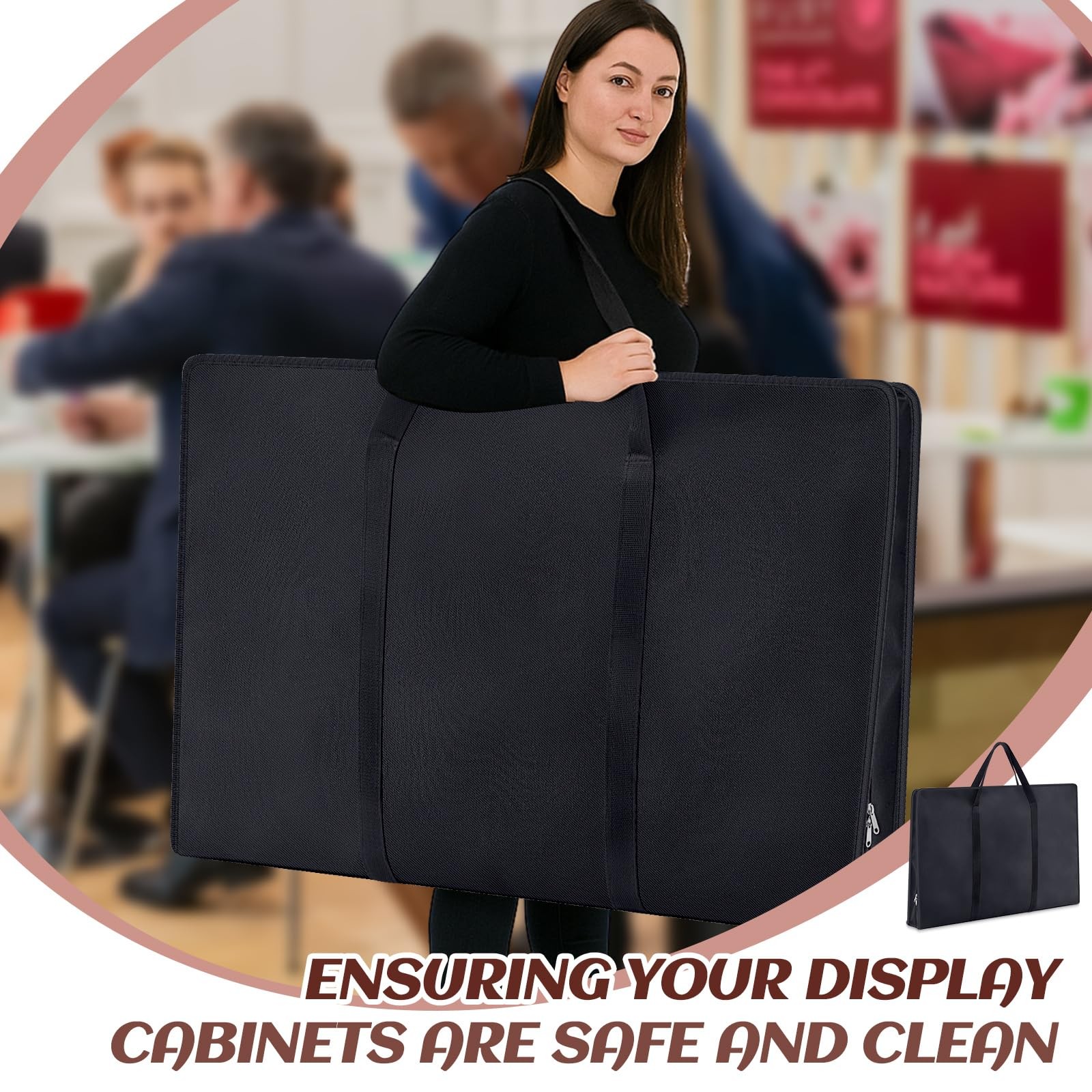 Extra Large 34×22 Trade Show Display Case Carry Bag for Shipping