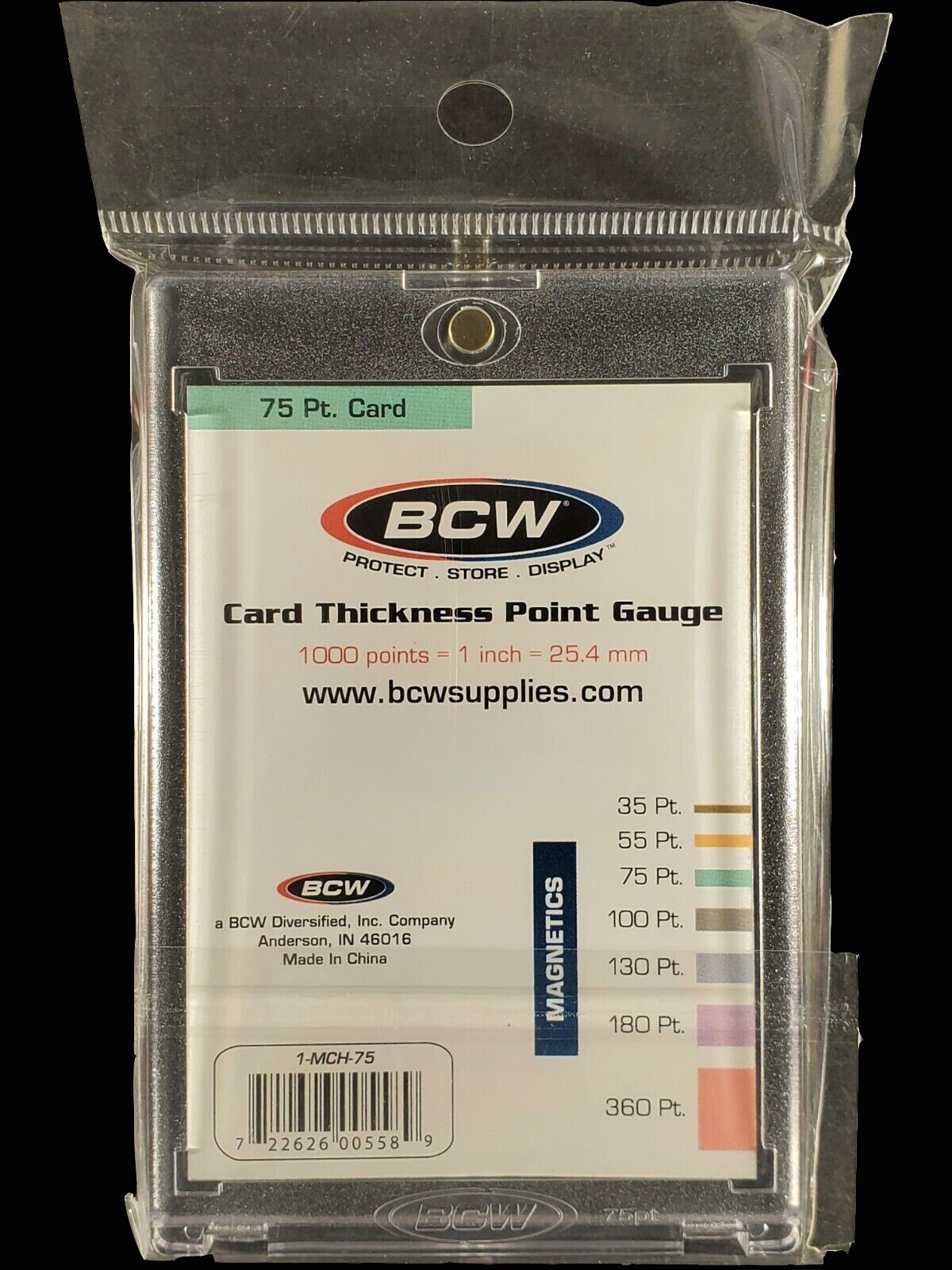 3 BCW Magnetic Card Holders 75 Pt Recessed UV Protection Slab Size 2 1/2 x 3 1/2