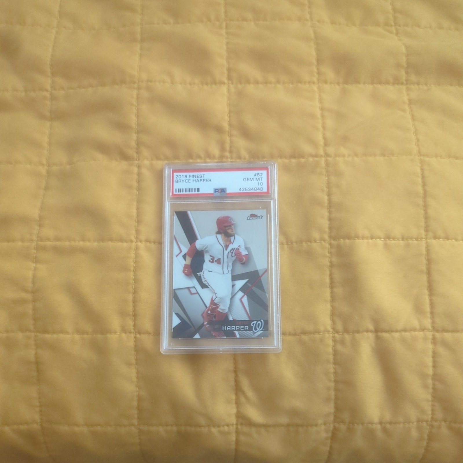 Gem Mint 10 Bryce Harper 2018 Topps Finest Nationals #82 special
