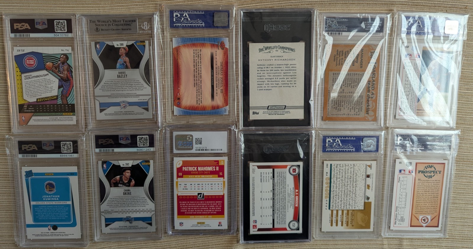 12 Graded Card Slab Lot PSA, Beckett, SGC+ Hall of Famers, Rookies, Stars, RCs