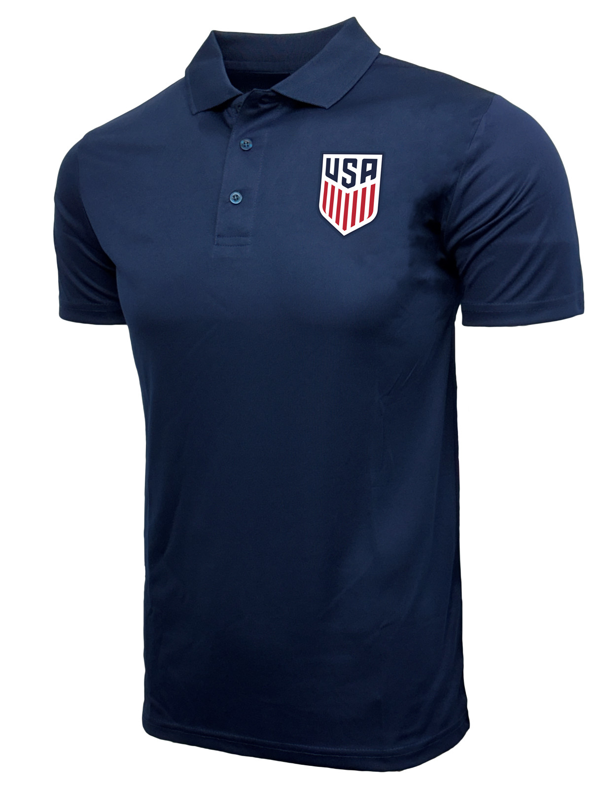 U.S. Soccer Polo Shirt, Licensed USA Soccer Short Sleeve Shirt, Woven Patch