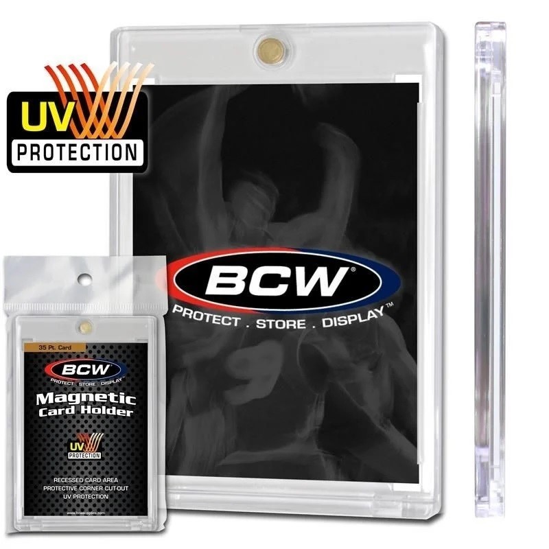 40 BCW Magnetic Card Holder 35 Pt Recessed UV Protection 2 1/2 x 3 1/2 Inside
