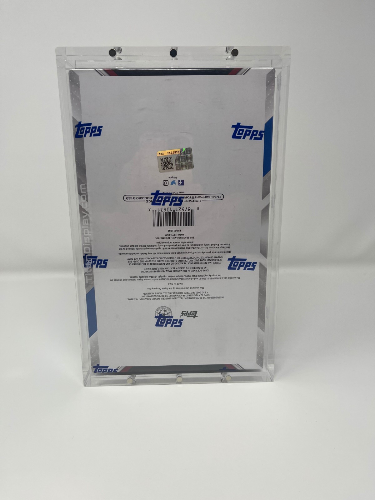 Acrylic Display Case Magnetic Lid FITS 2021-22 Topps UEFA & Chrome Hobby Box