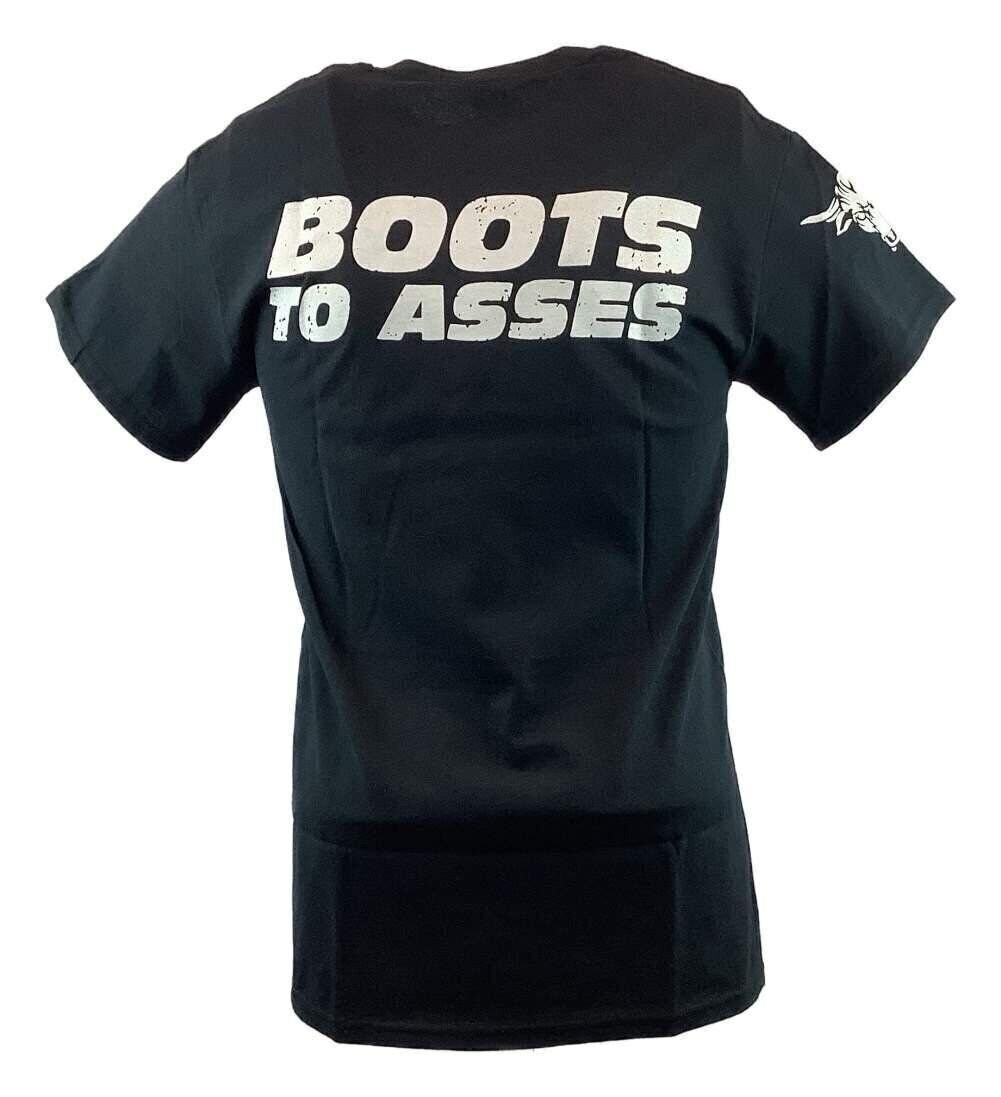 The Rock Team Bring It Boots to Asses Mens Black T-shirt