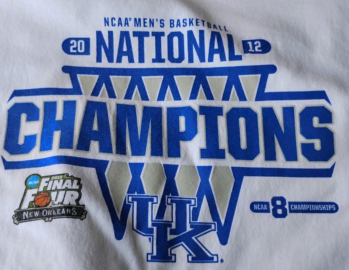 Lot Of 5 Men’s T-shirts University Kentucky NCAA Champions,FINAL FOURS XL to L