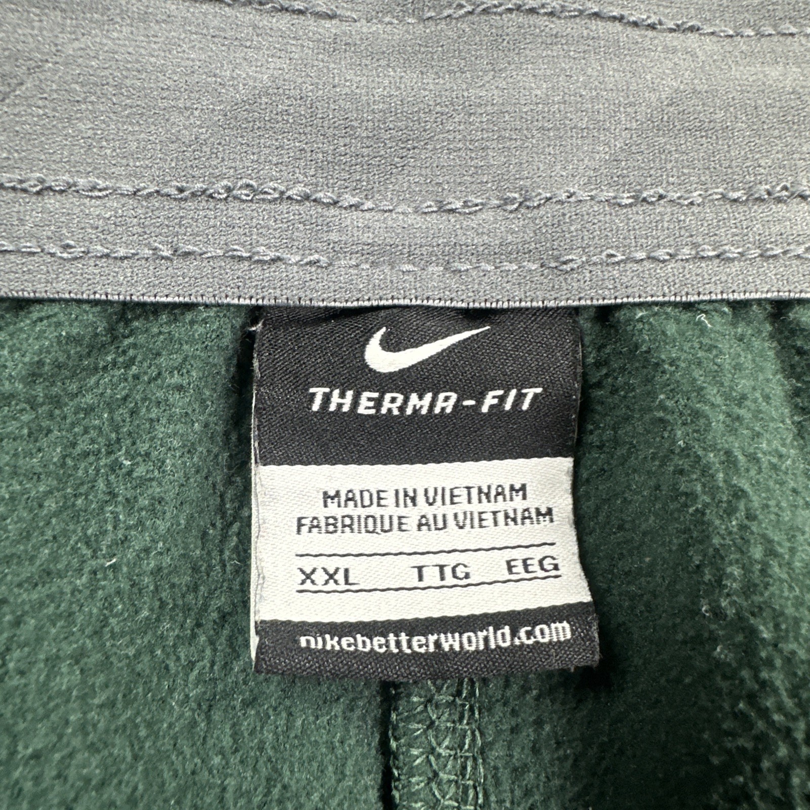 Nike Therma Fit Michigan State Spartans Sweatpants Men 2XL Green Pockets Logo