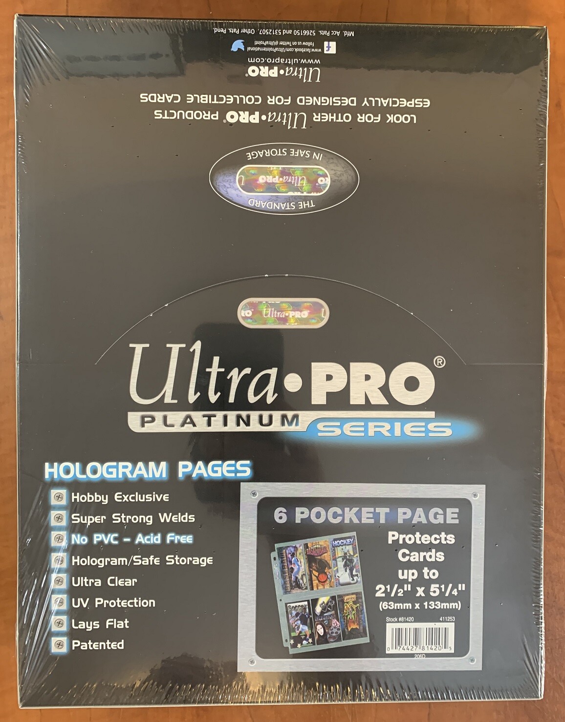 (100 NEW) Ultra Pro 6 Pocket Pages Platinum Series, Cards, Photos up to 2.5X5.25