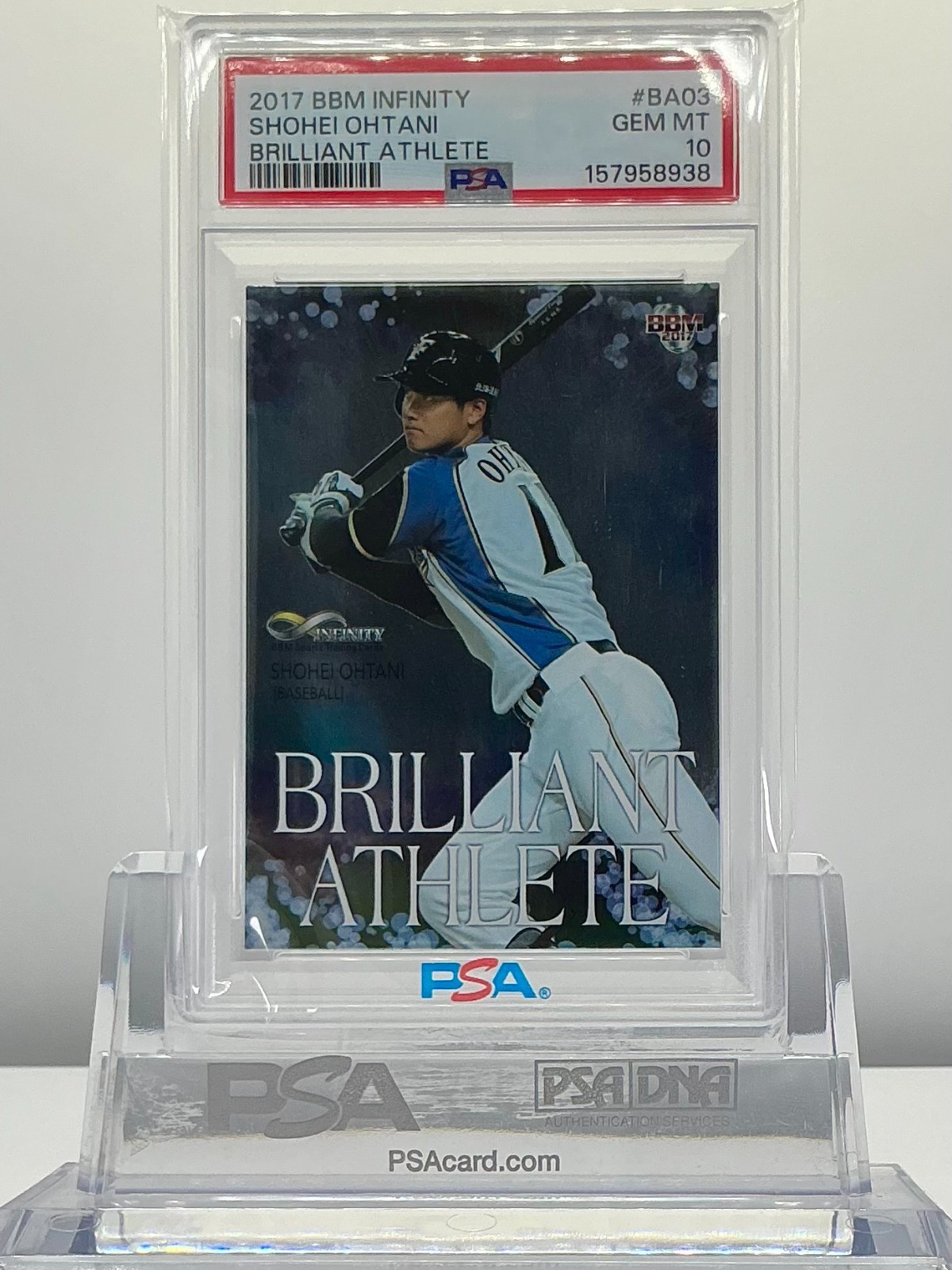 SHOHEI OHTANI 2017BBM INFINITY BRILLIANT ATHLETE #BA03 PSA10!GEMMINT!POP20!(RC)