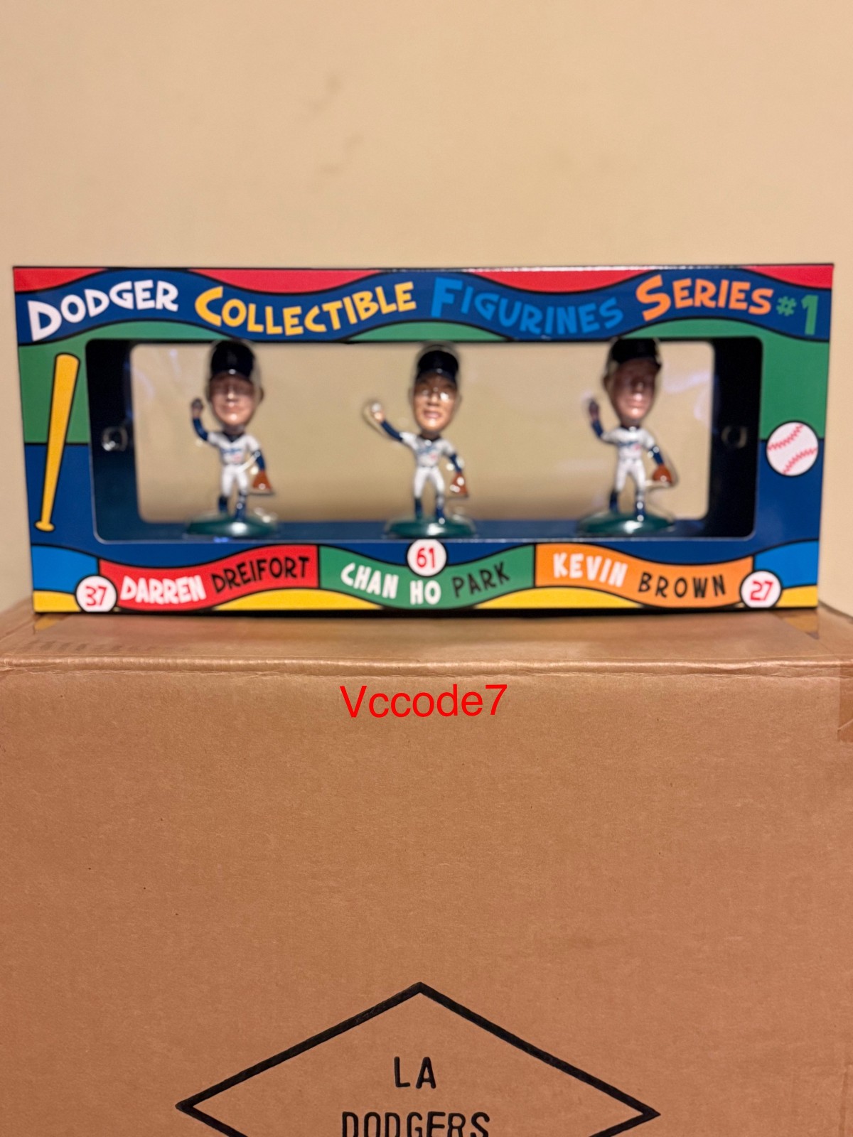 2001 Dodger Collectible Figurines Series #1 Dreifert, Park, & Brown NIB XLNT