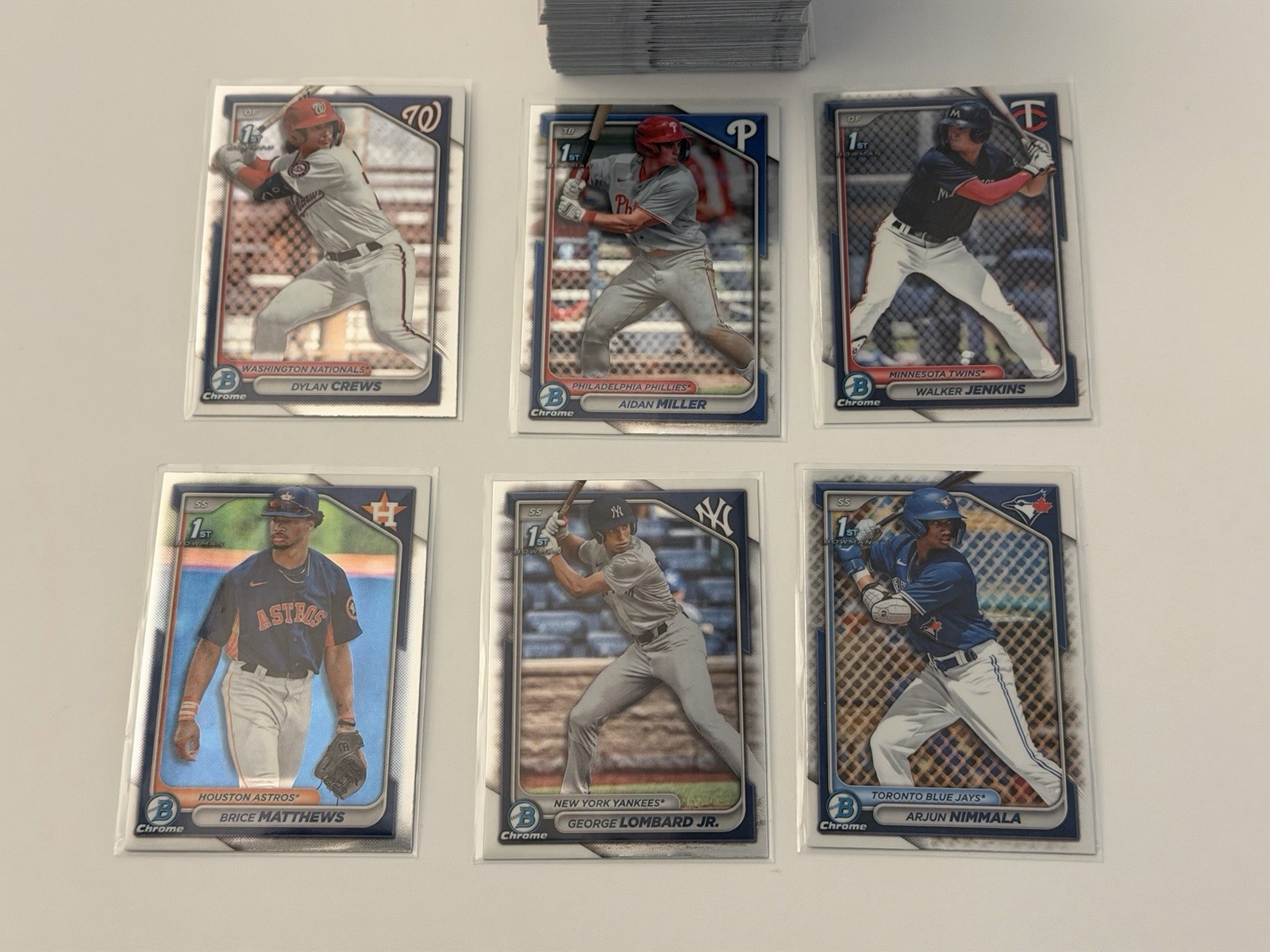2024 Bowman Chrome Prospect BCP-1-BCP-150 Complete Set 1st Lombard Jenkins Crews