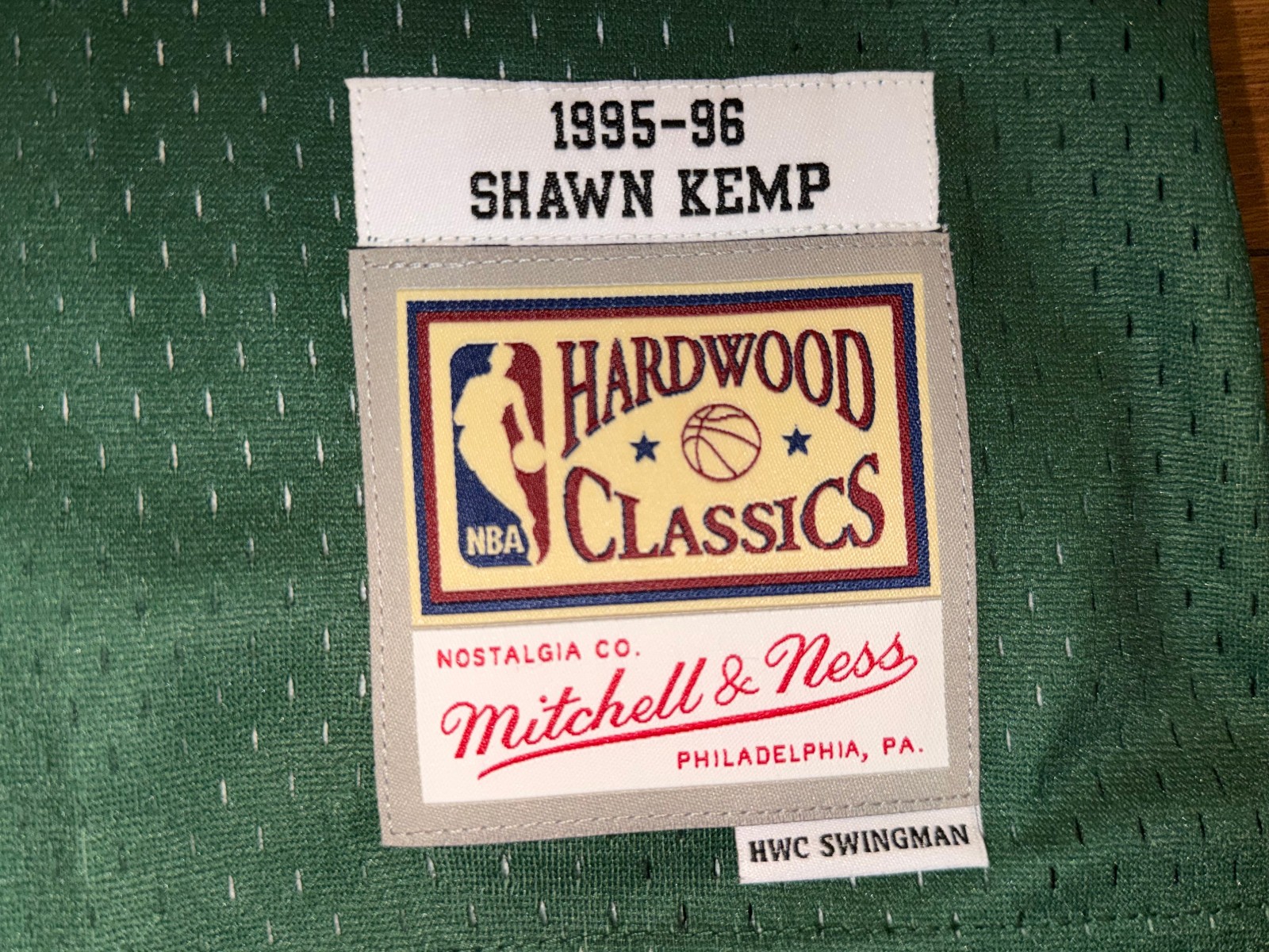 Men’s Big & Tall Shawn Kemp 1995-96 Mitchell & Ness Supersonics Swingman Jersey